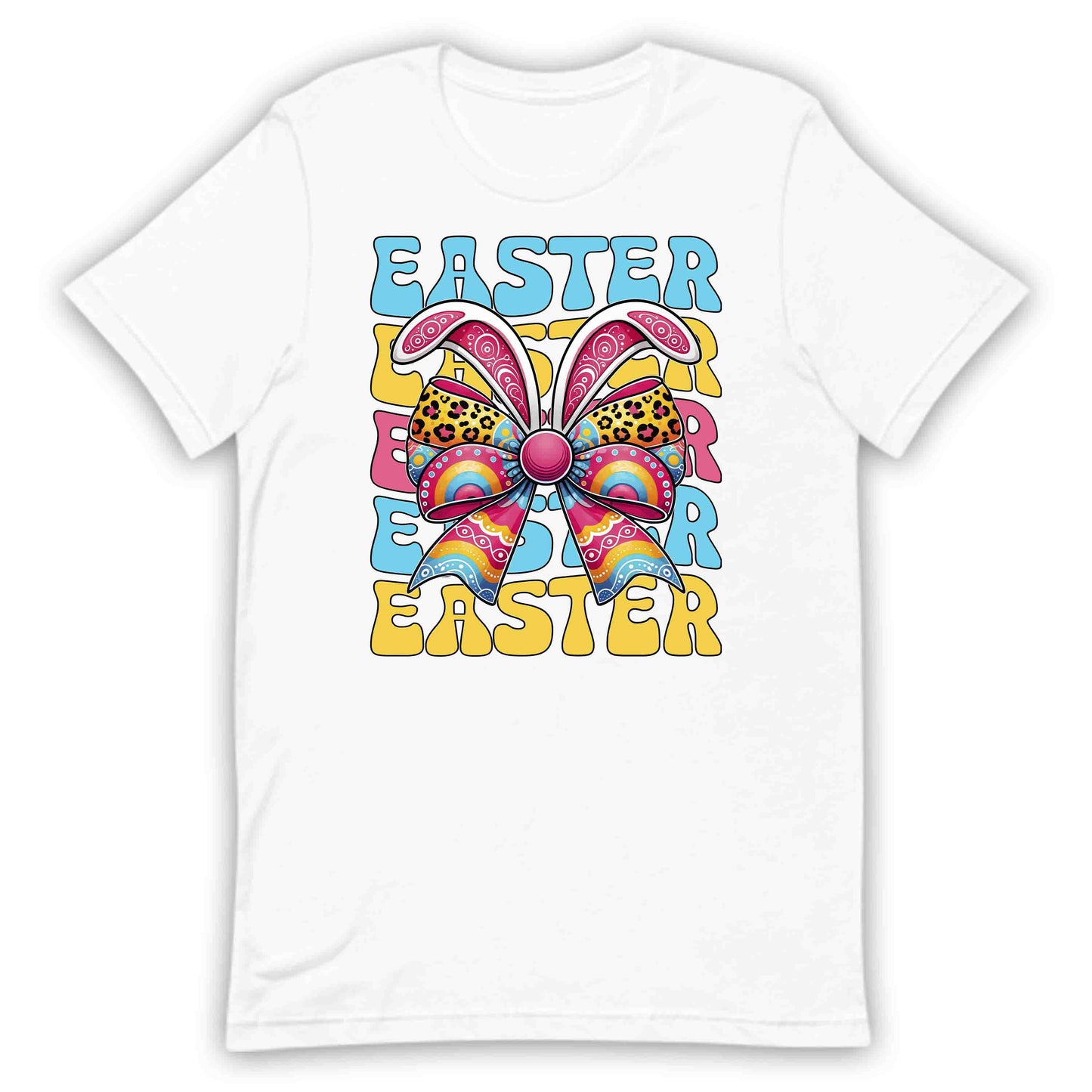 Colorful Easter Bunny Bow Spring Celebrations | PRODUCT CODE: CLFREASTWBON