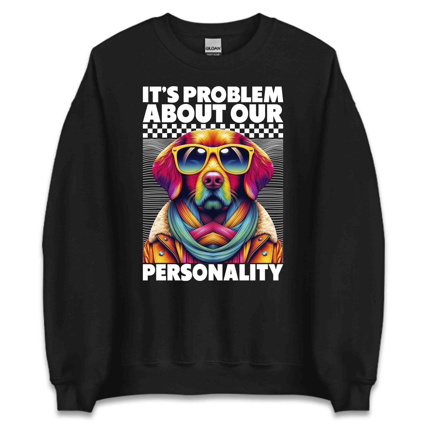 Colorful Retro Dog Personality Neon Pet Lover Funky Pop Art | PRODUCT CODE: CLFROTEGDOPY