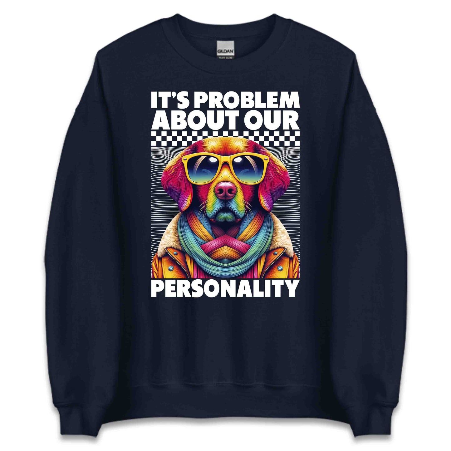 Colorful Retro Dog Personality Neon Pet Lover Funky Pop Art | PRODUCT CODE: CLFROTEGDOPY