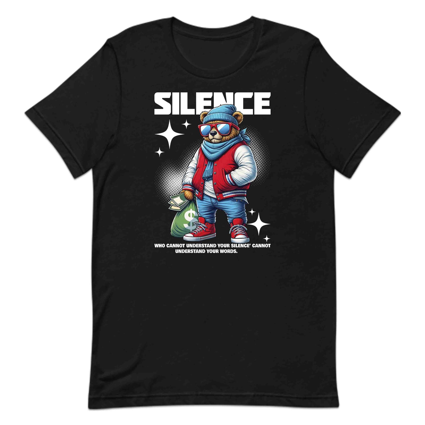 Cool Money Bear with Dollar Bag Retro Stylish Streetwear | PRODUCT CODE: CLOMNYBREDLG
