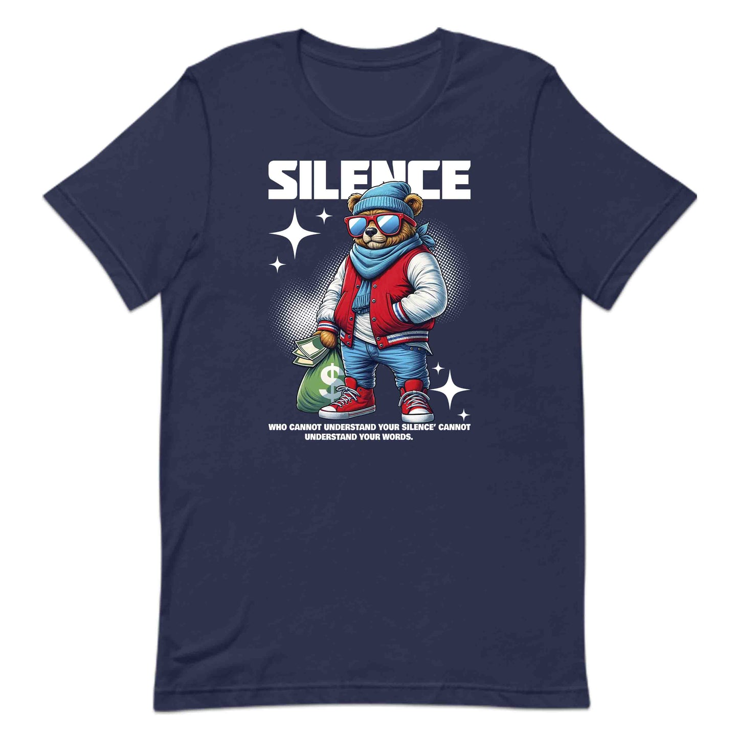 Cool Money Bear with Dollar Bag Retro Stylish Streetwear | PRODUCT CODE: CLOMNYBREDLG