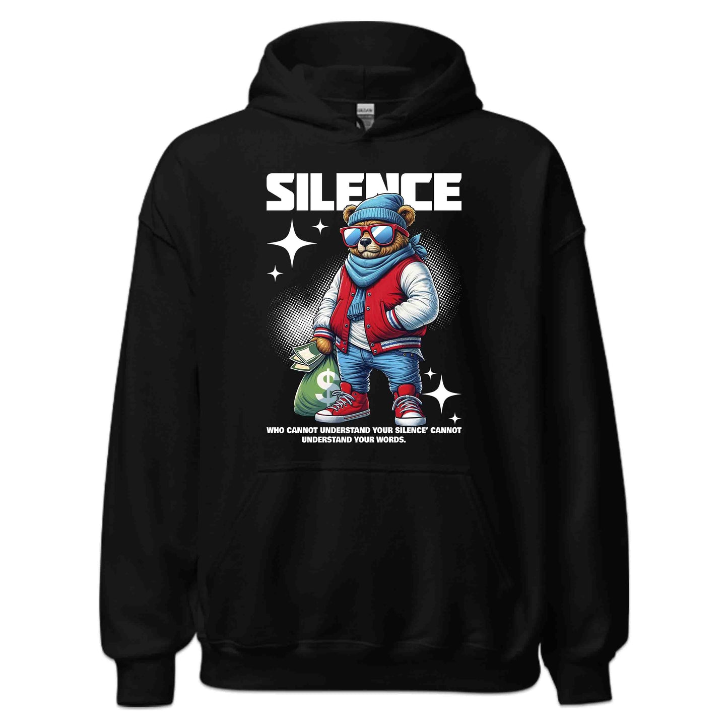 Cool Money Bear with Dollar Bag Retro Stylish Streetwear | PRODUCT CODE: CLOMNYBREDLG