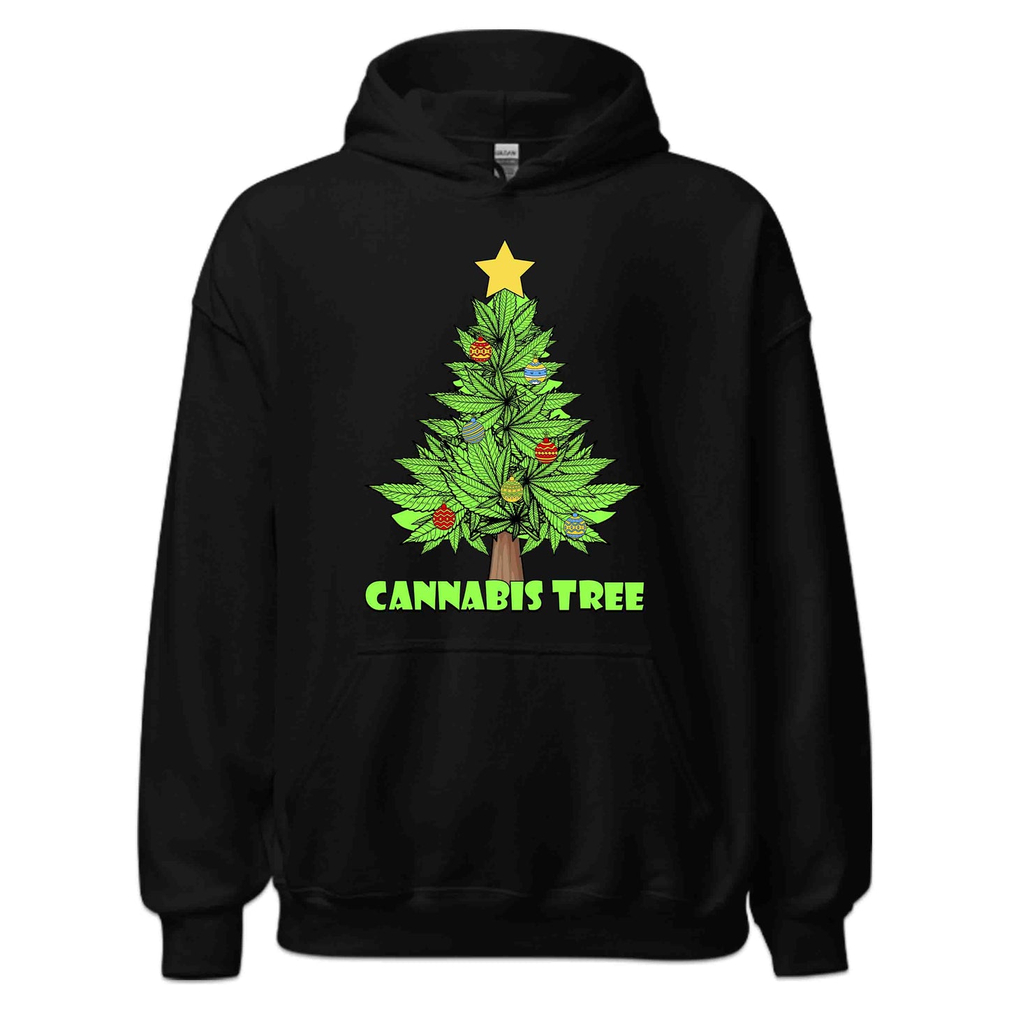Cannabis Christmas Tree Weed Xmas Funny Marijuana | PRODUCT CODE: CNBSICHRMTREW