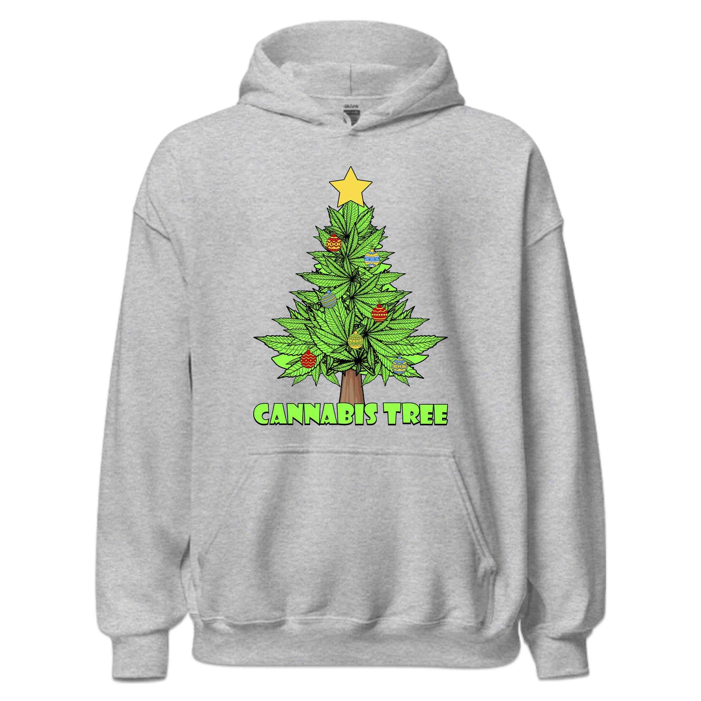 Cannabis Christmas Tree Weed Xmas Funny Marijuana | PRODUCT CODE: CNBSICHRMTREW