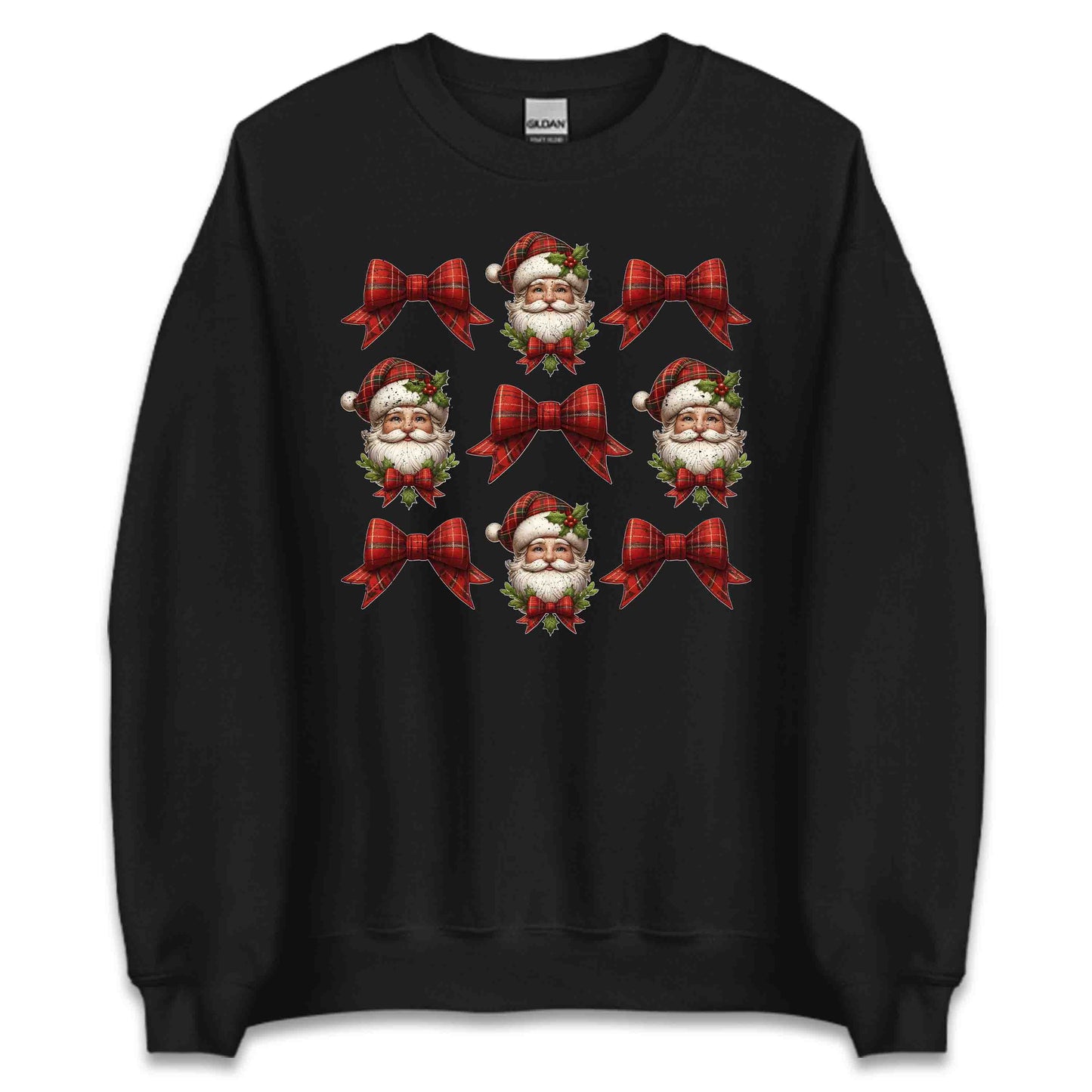 Coquette Christmas Santa Xmas Red Plaid Bow | PRODUCT CODE: CNQEHRMSTNA