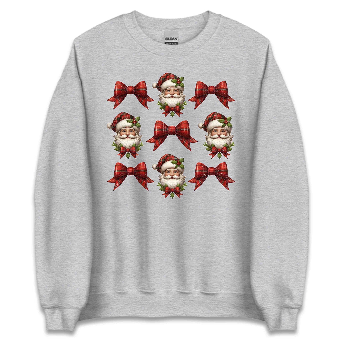Coquette Christmas Santa Xmas Red Plaid Bow | PRODUCT CODE: CNQEHRMSTNA