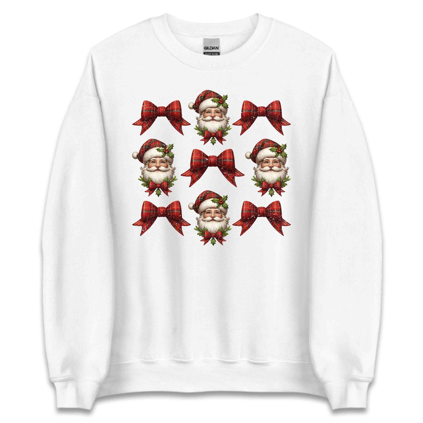 Coquette Christmas Santa Xmas Red Plaid Bow | PRODUCT CODE: CNQEHRMSTNA