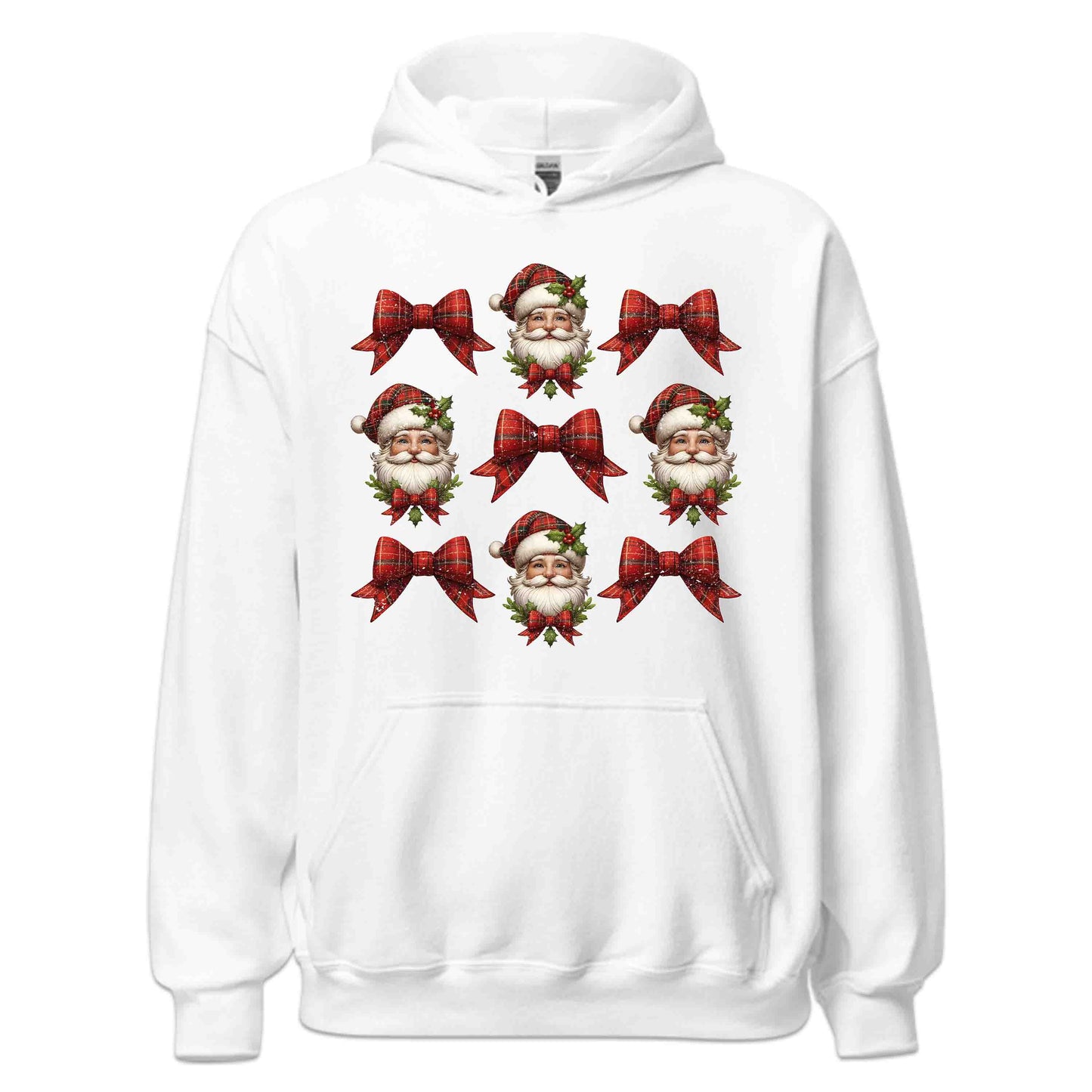 Coquette Christmas Santa Xmas Red Plaid Bow | PRODUCT CODE: CNQEHRMSTNA