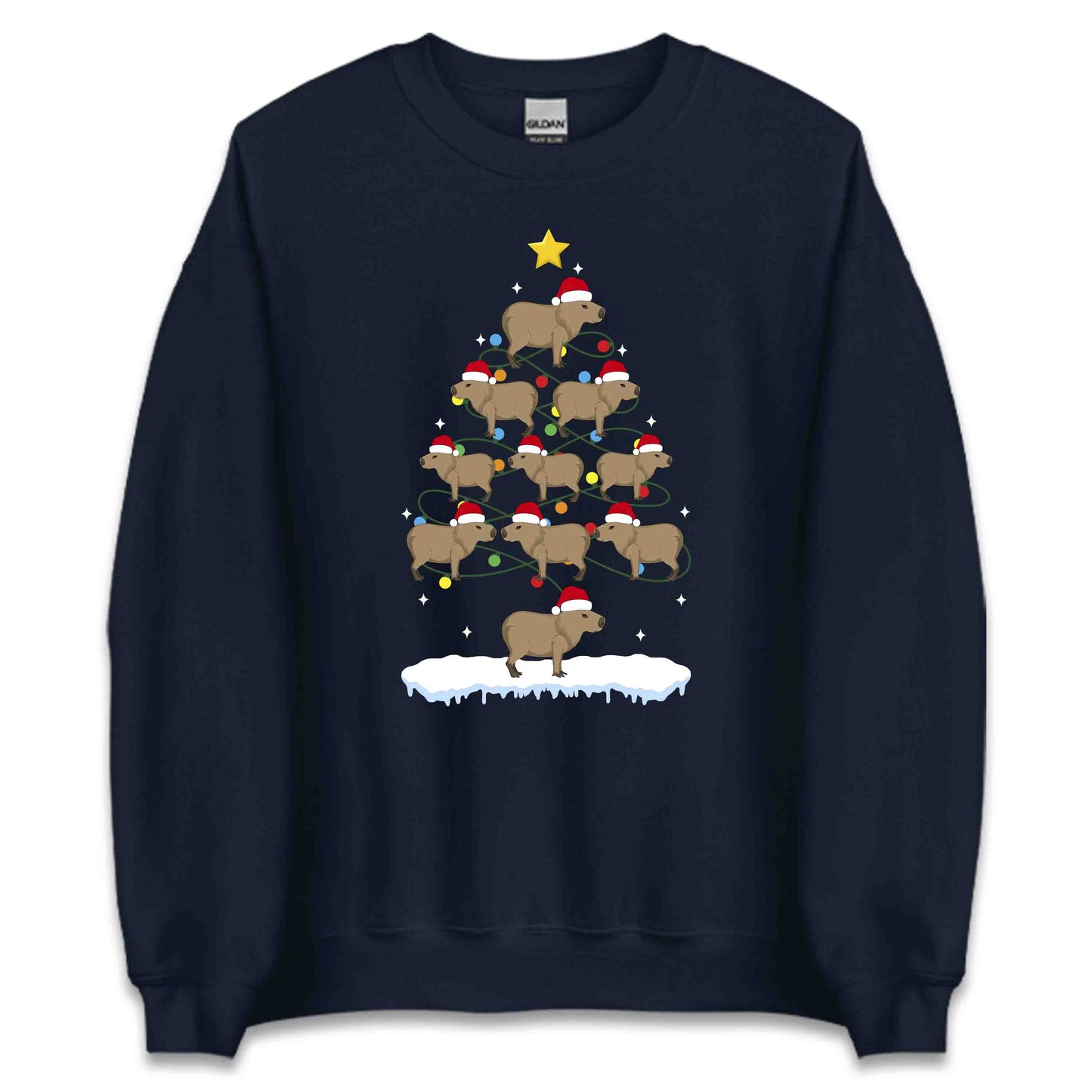 Capybara Christmas Tree Xmas Adorable Rodent Creature | PRODUCT CODE: CPBRETXMADW