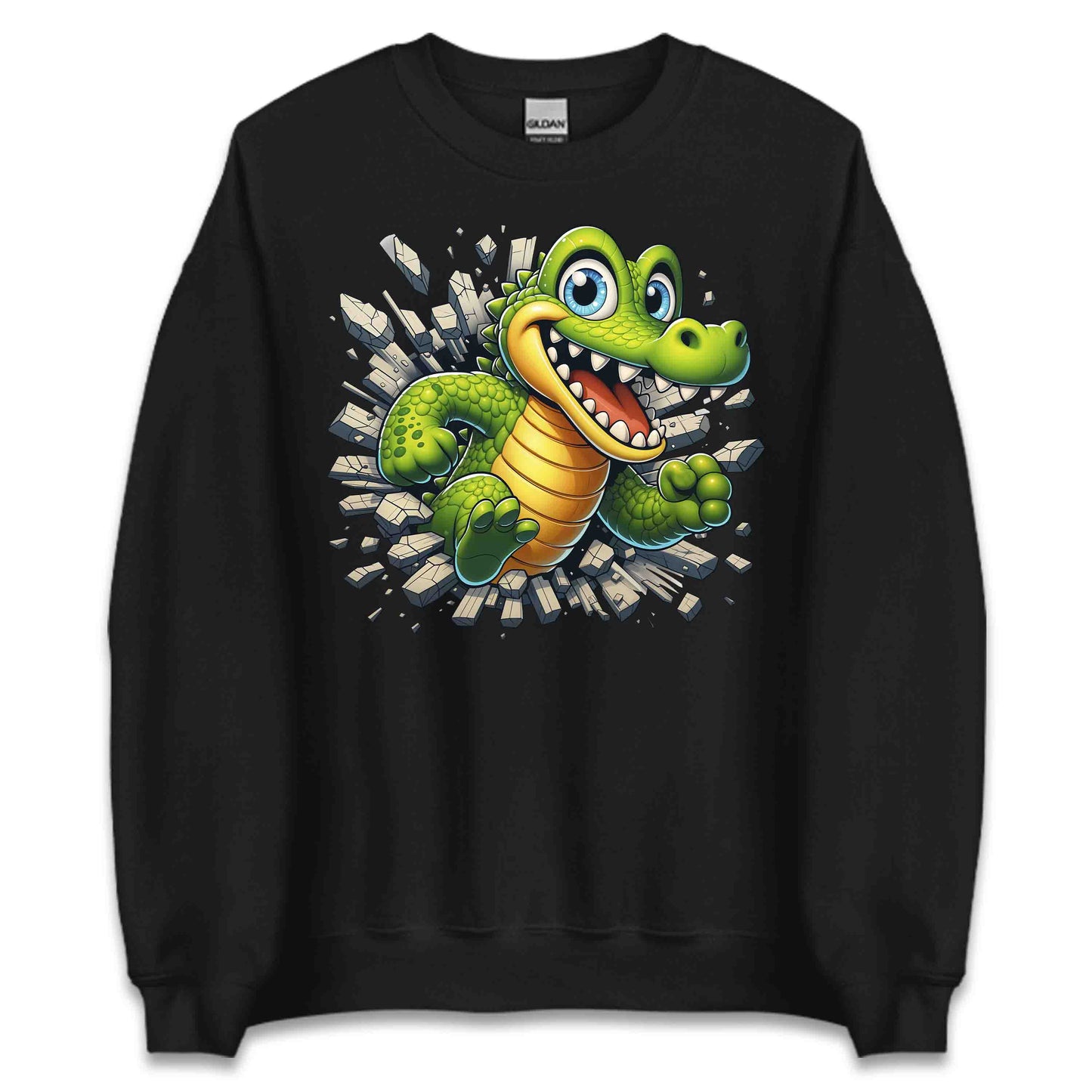Crocodile Breaking Through The Wall 3D Realistic Alligator | PRODUCT CODE: CRDCLOBKNGWL