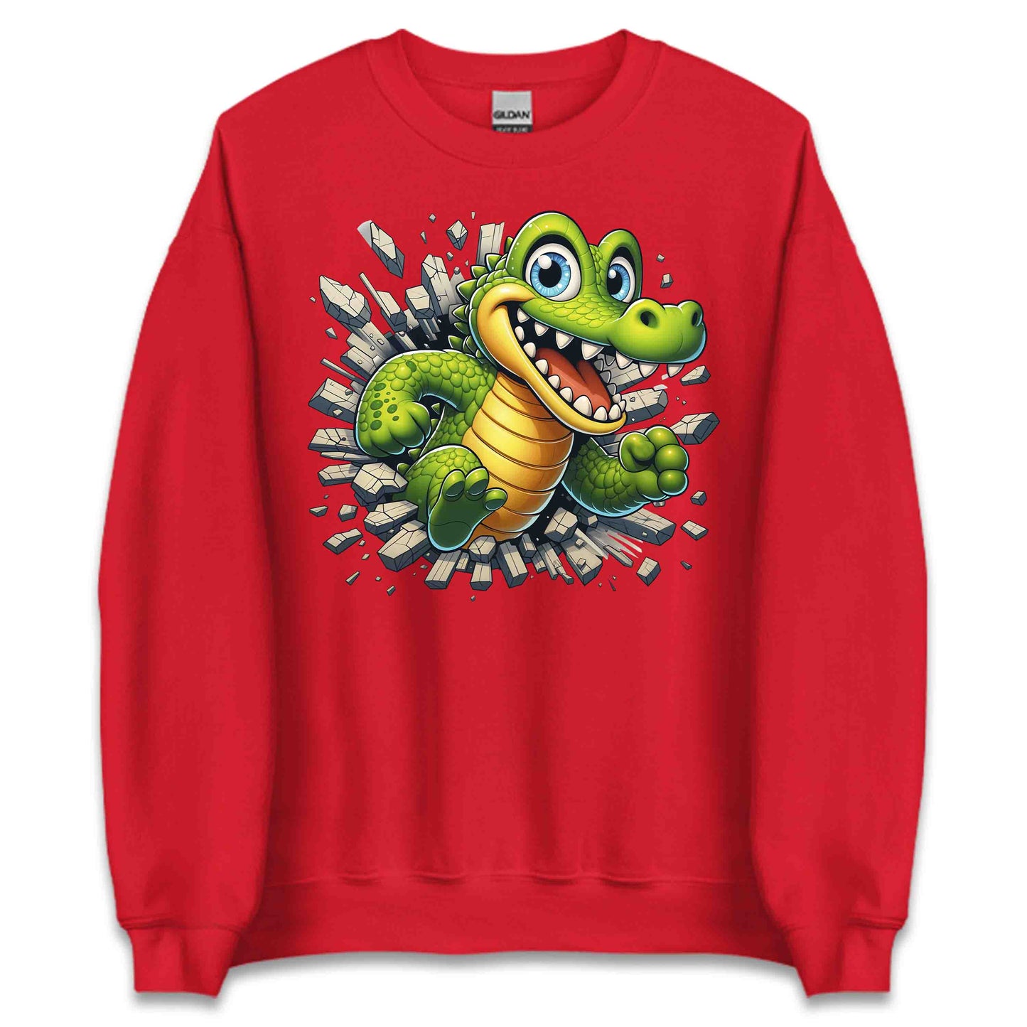 Crocodile Breaking Through The Wall 3D Realistic Alligator | PRODUCT CODE: CRDCLOBKNGWL