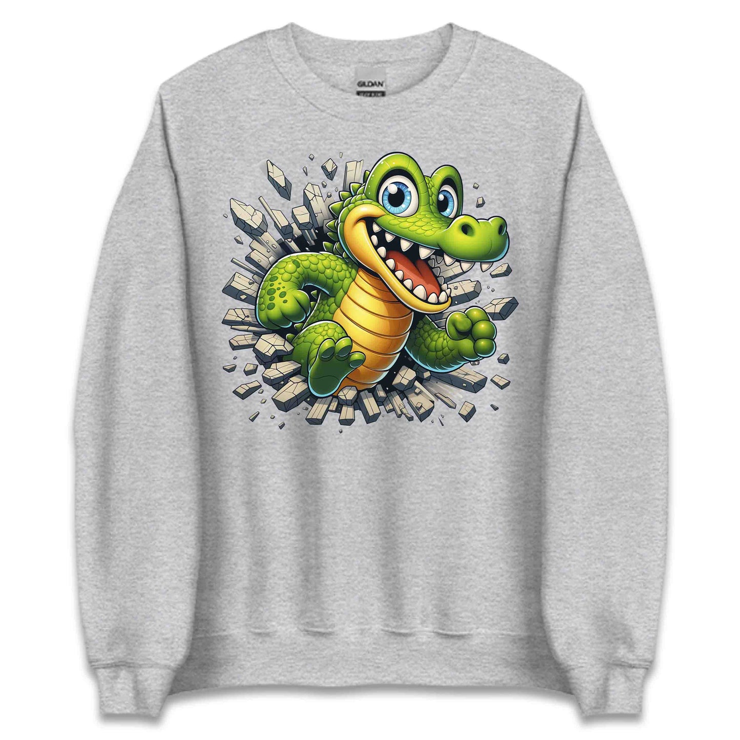 Crocodile Breaking Through The Wall 3D Realistic Alligator | PRODUCT CODE: CRDCLOBKNGWL