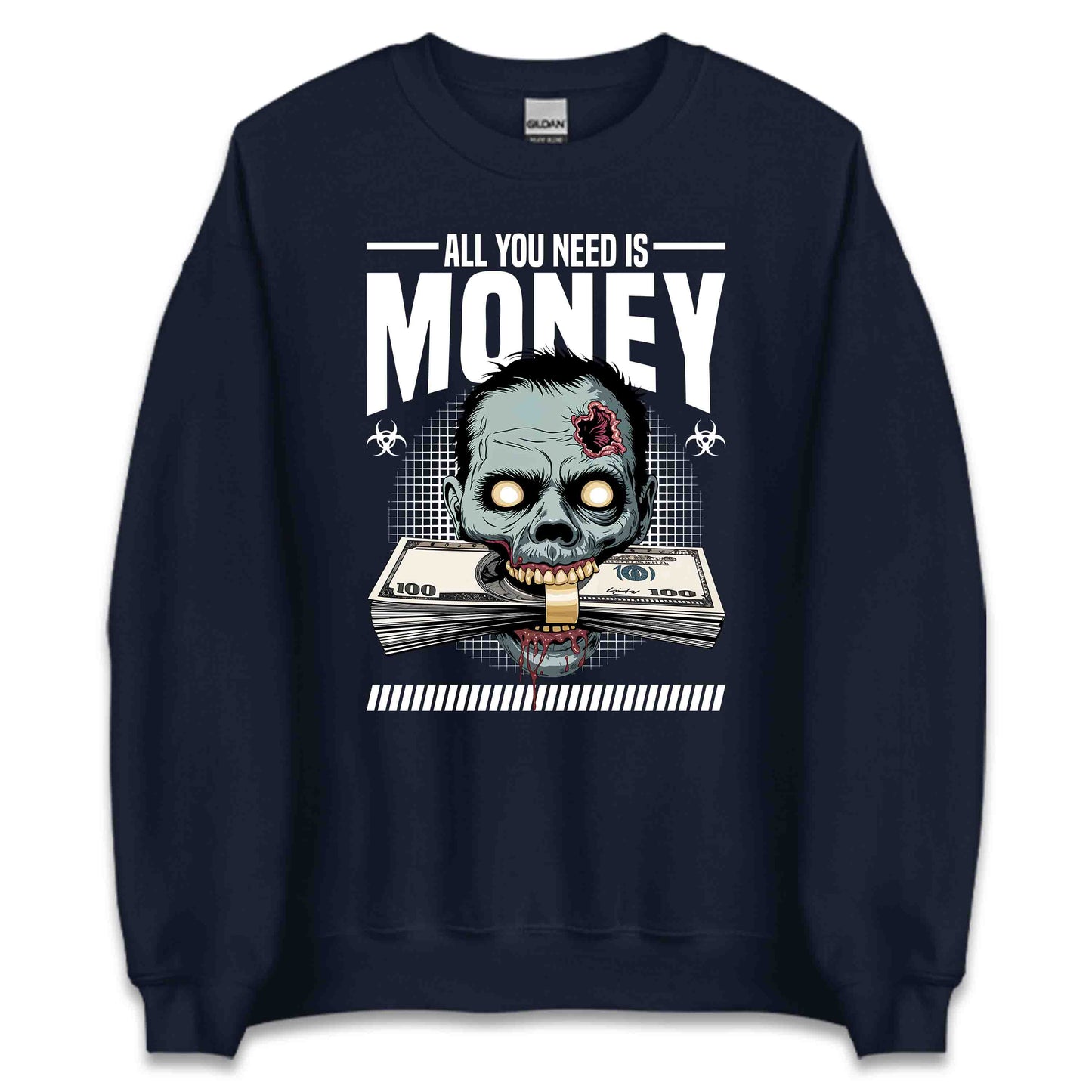 Creepy Zombie Money Horror Lovers Edgy Streetwear | PRODUCT CODE: CRPYZMBENMOH