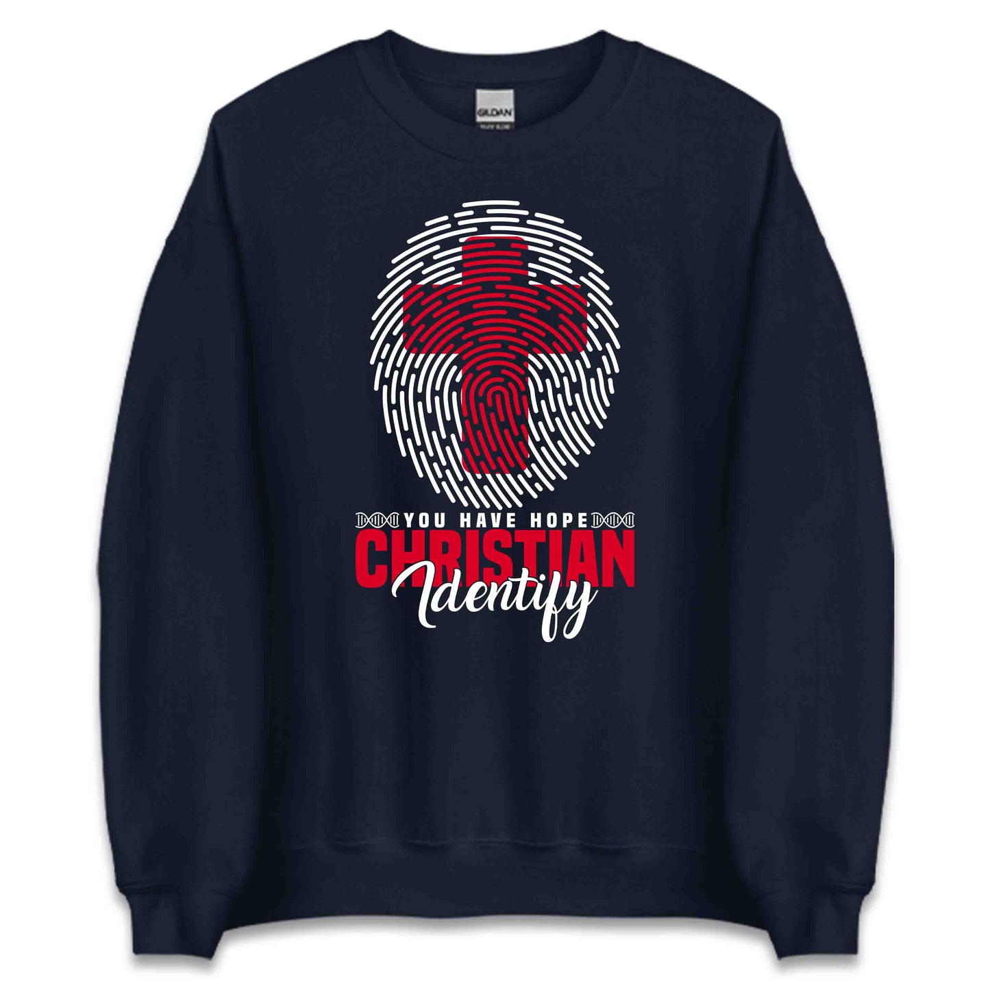 Christian Identity Christian Hope & Faith Fingerprint Cross | PRODUCT CODE: CRSHKWOANMP