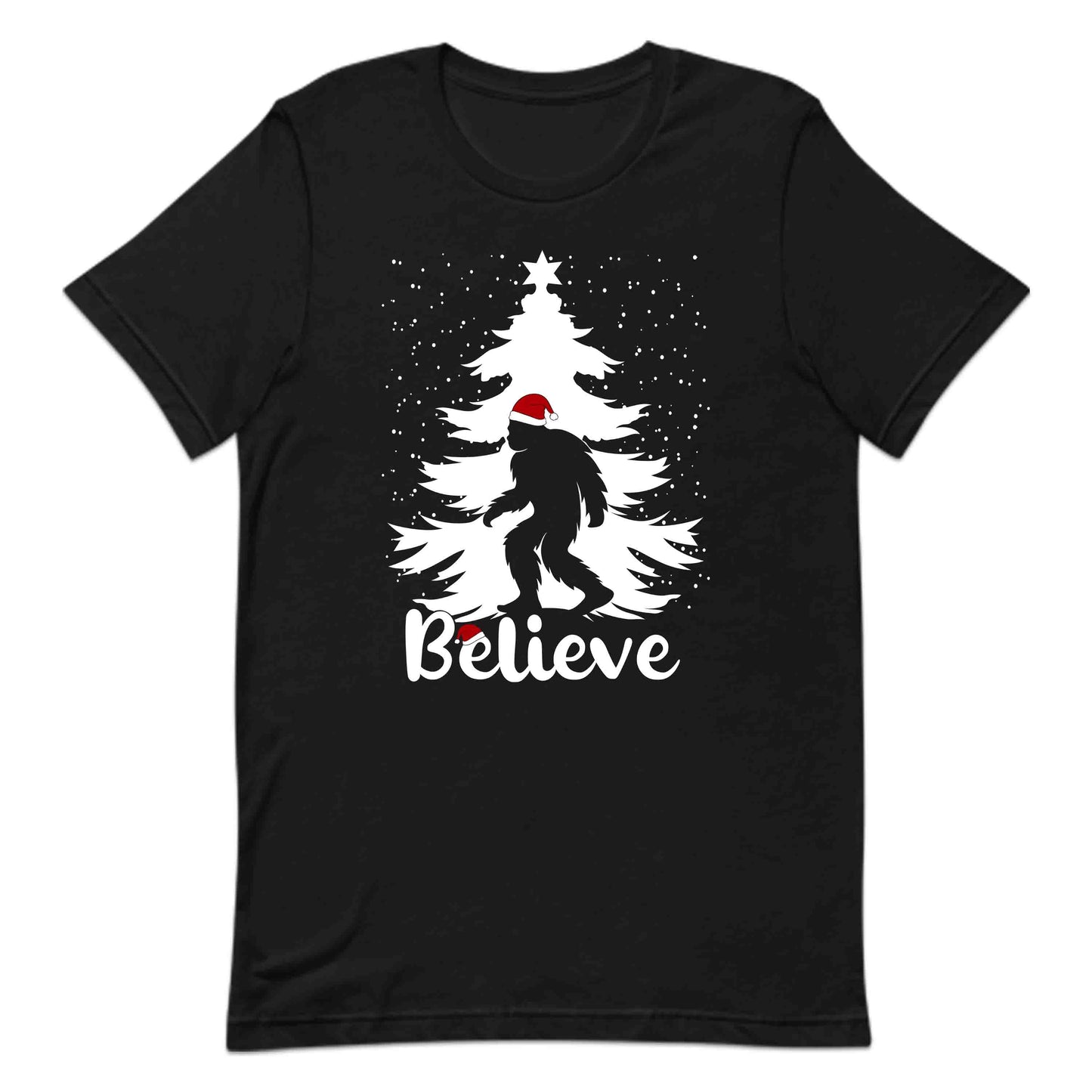 Christmas Believe Tree Xmas Bigfoot Sasquatch | PRODUCT CODE: CRTBLVEXMGFO