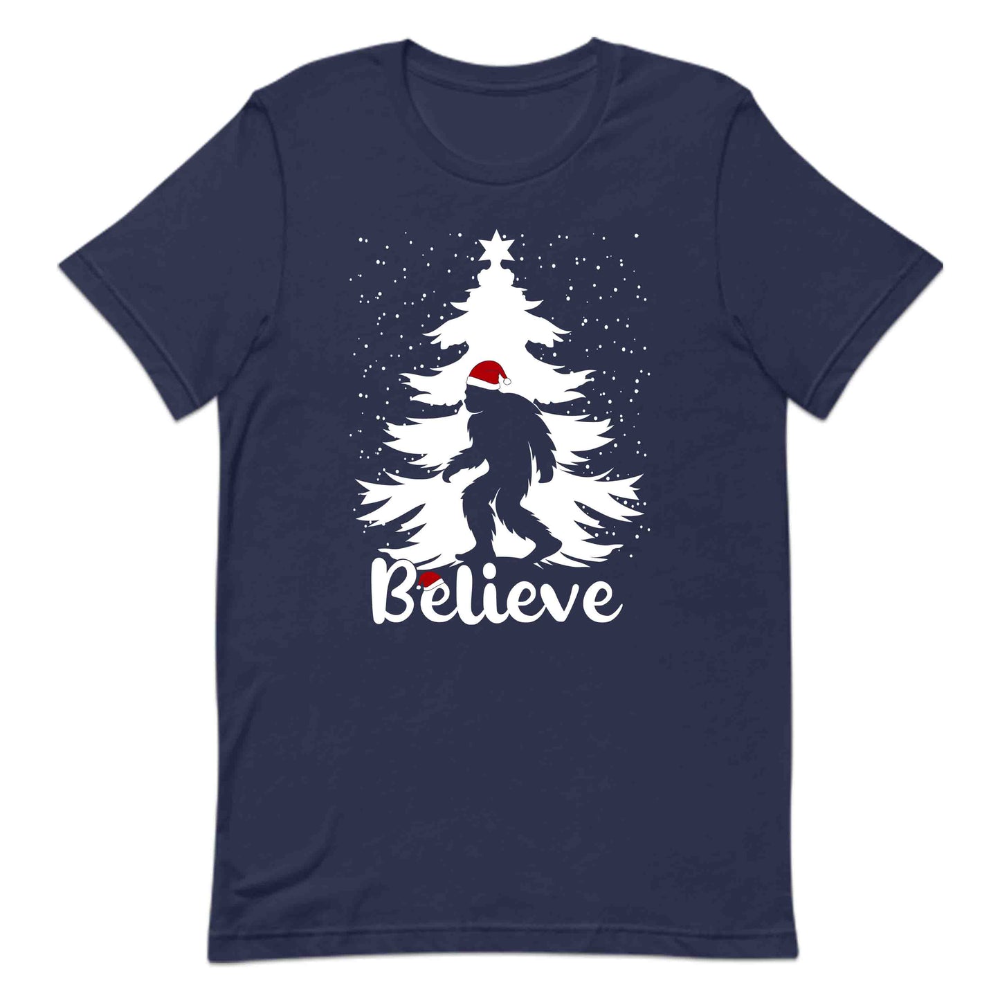 Christmas Believe Tree Xmas Bigfoot Sasquatch | PRODUCT CODE: CRTBLVEXMGFO