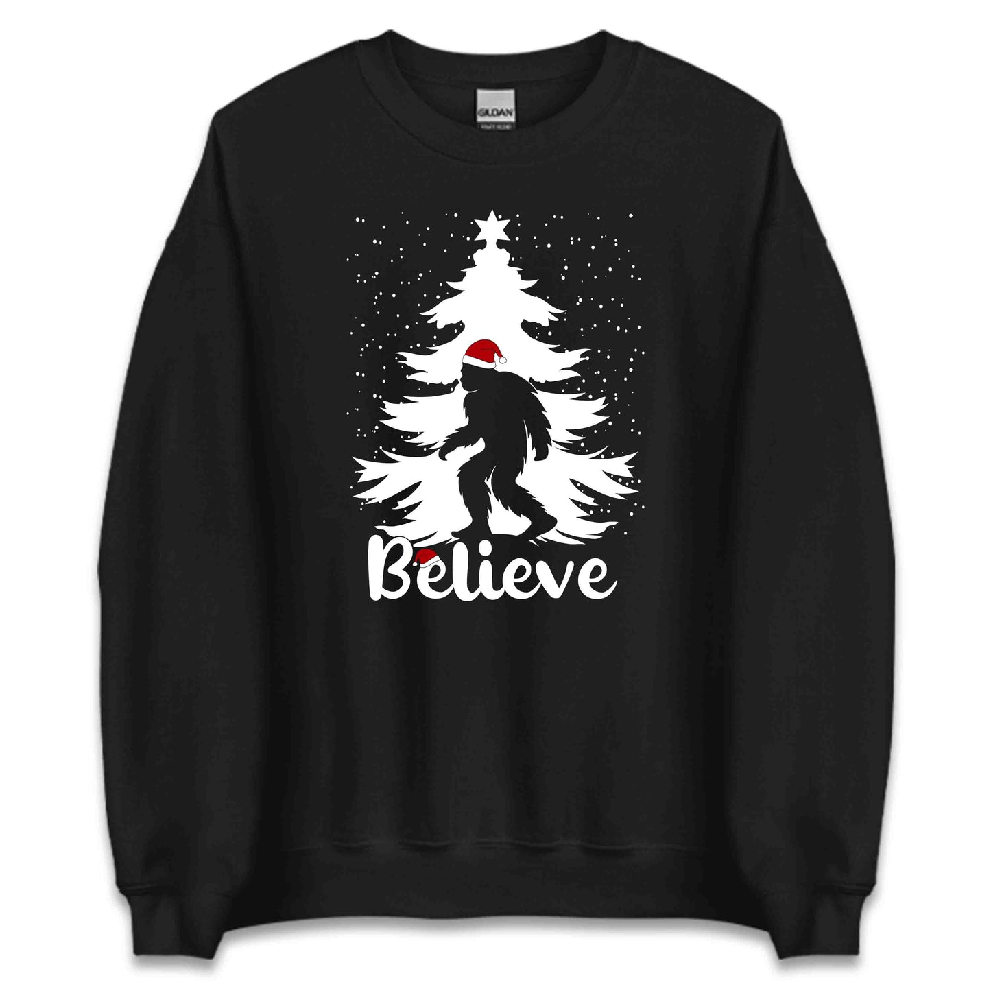 Christmas Believe Tree Xmas Bigfoot Sasquatch | PRODUCT CODE: CRTBLVEXMGFO