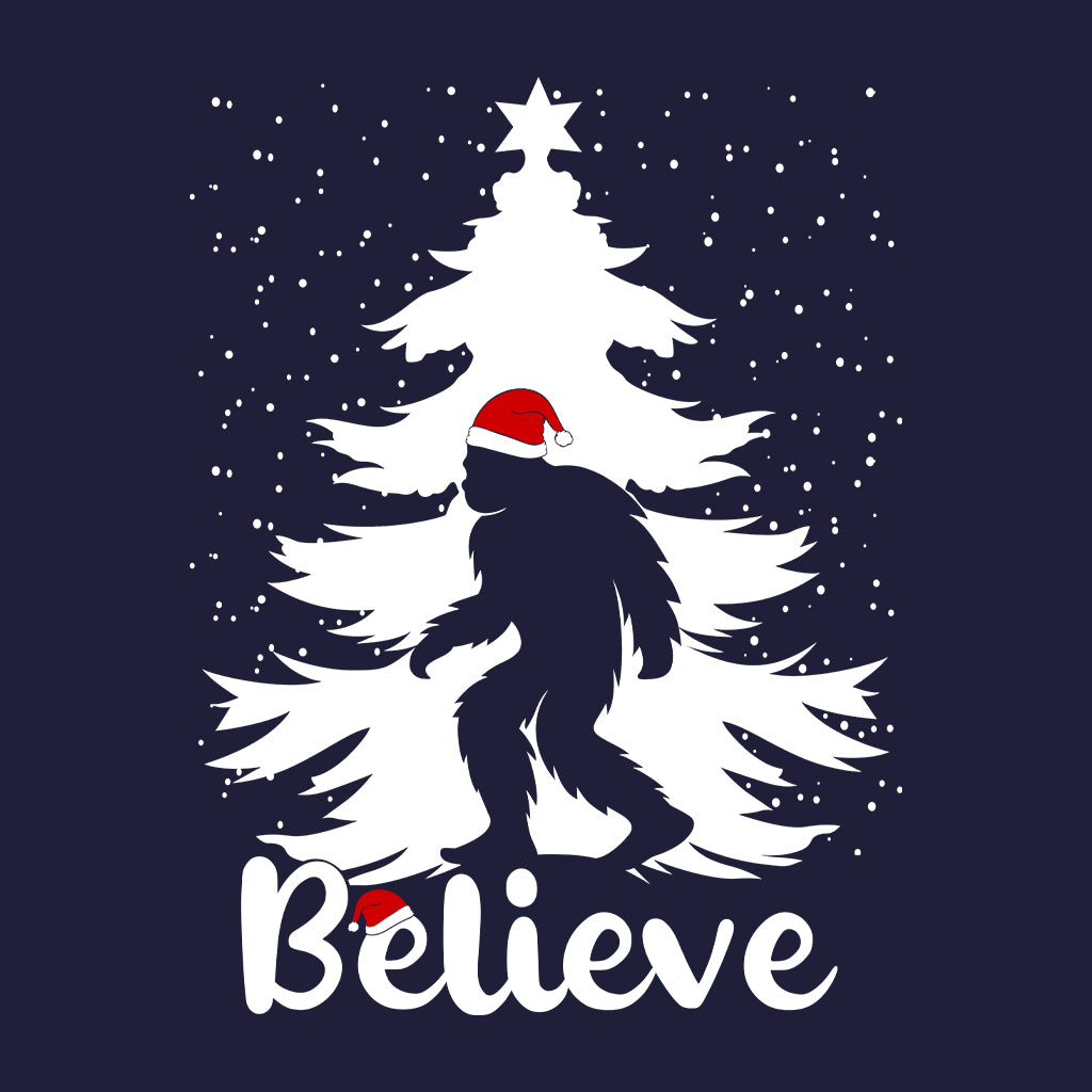 Christmas Believe Tree Xmas Bigfoot Sasquatch | PRODUCT CODE: CRTBLVEXMGFO