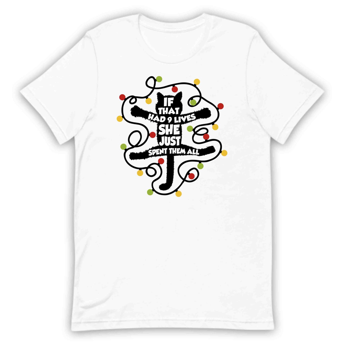 Christmas Black Cat If That Thing Had Nine Lives She Just Spent Them All | PRODUCT CODE: CRTHMIFNIELF