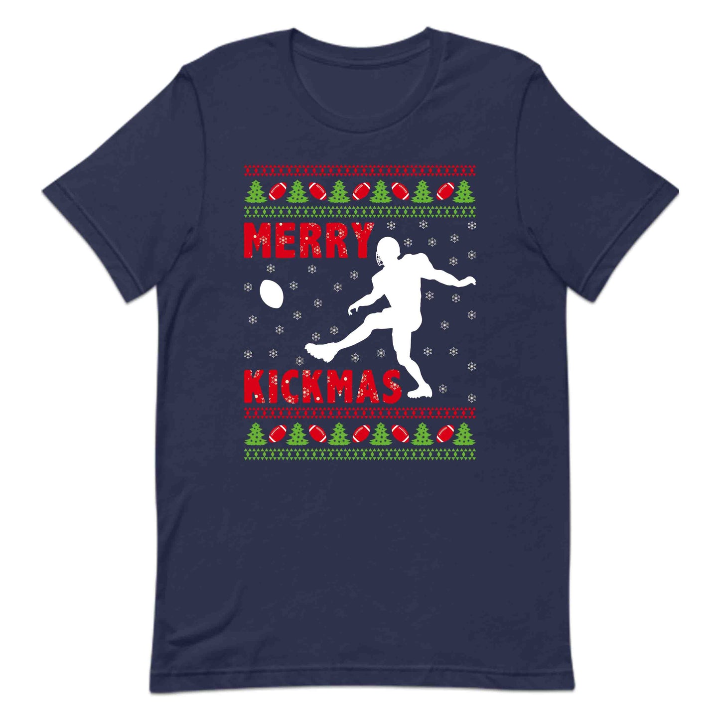 Merry Kickmas Christmas Football Xmas Winter Sports | PRODUCT CODE: CRTSFBTLOMK