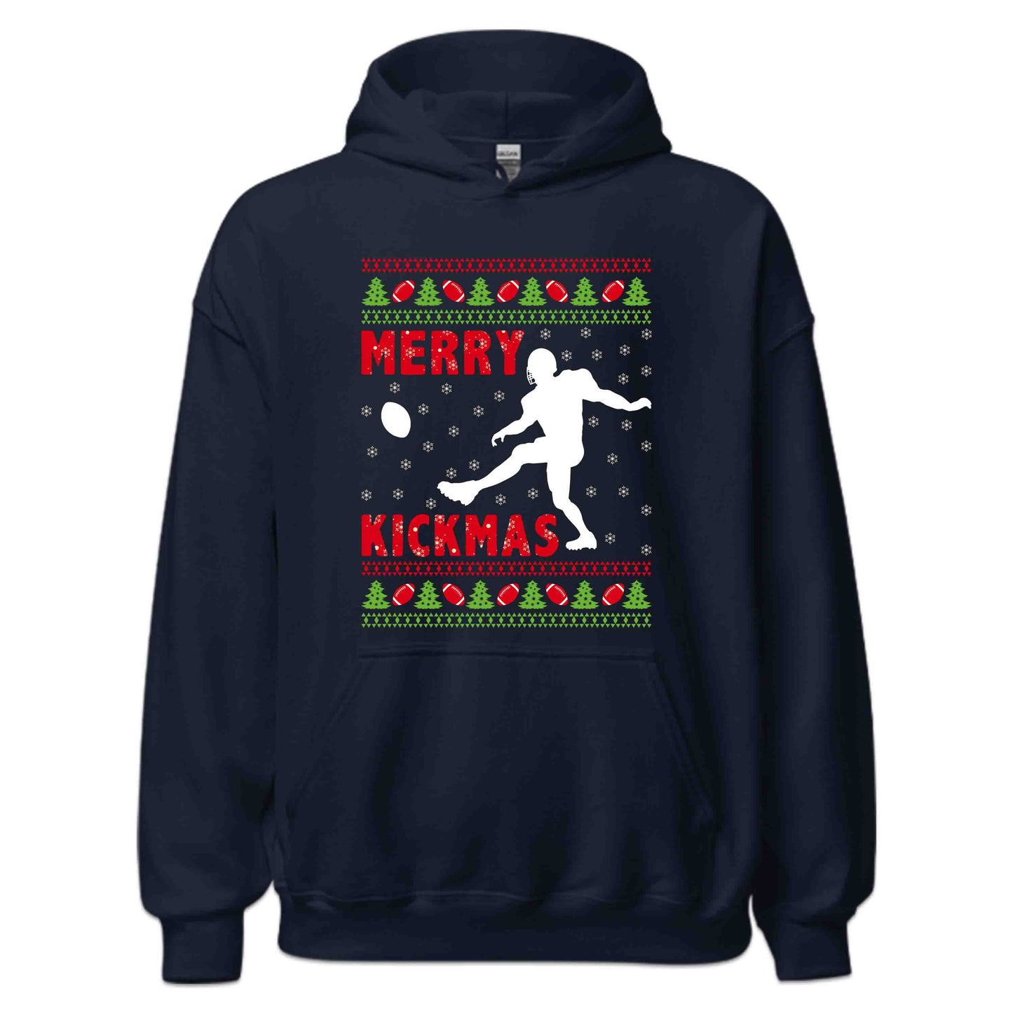 Merry Kickmas Christmas Football Xmas Winter Sports | PRODUCT CODE: CRTSFBTLOMK
