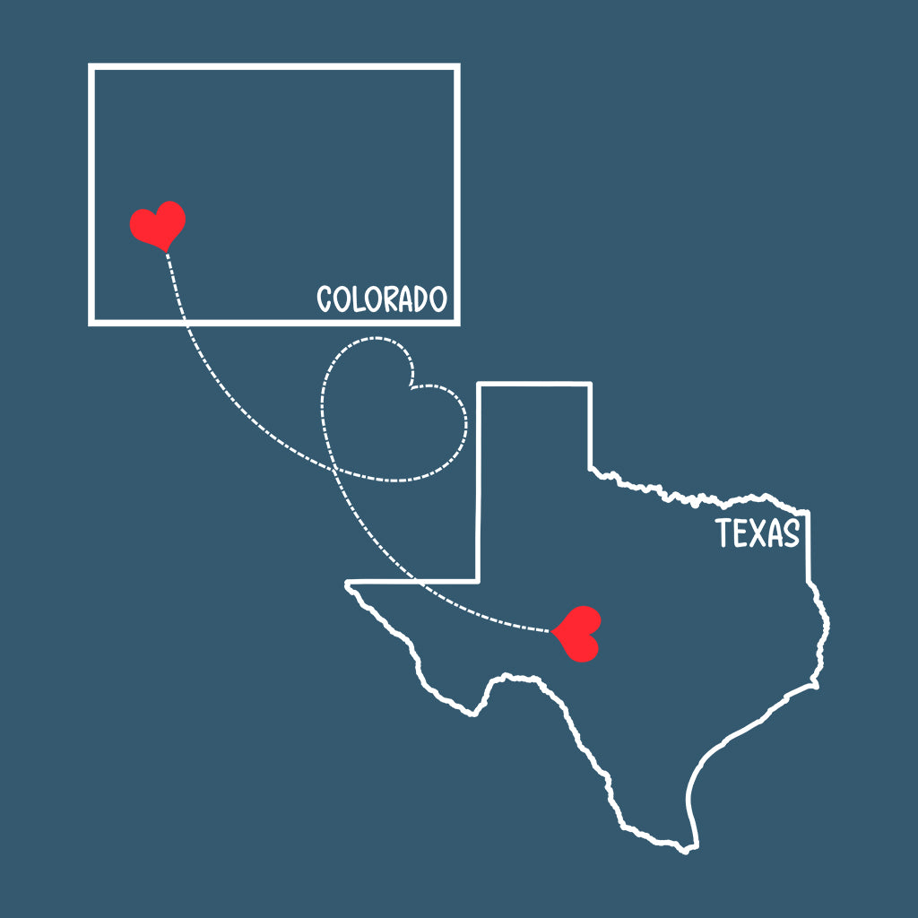 Personalized State to State Long Distance Relationship | PRODUCT CODE: CSTATLNGDC