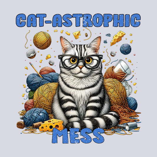 Cat-Astrophic Mess Yarn and Cheese Funny Cat Lover | PRODUCT CODE: CTASPHCIME