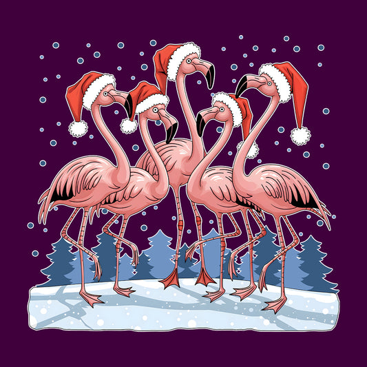 Christmas Flamingos Xmas Festive Winter Flamingos | PRODUCT CODE: CTRFLMNGSHP