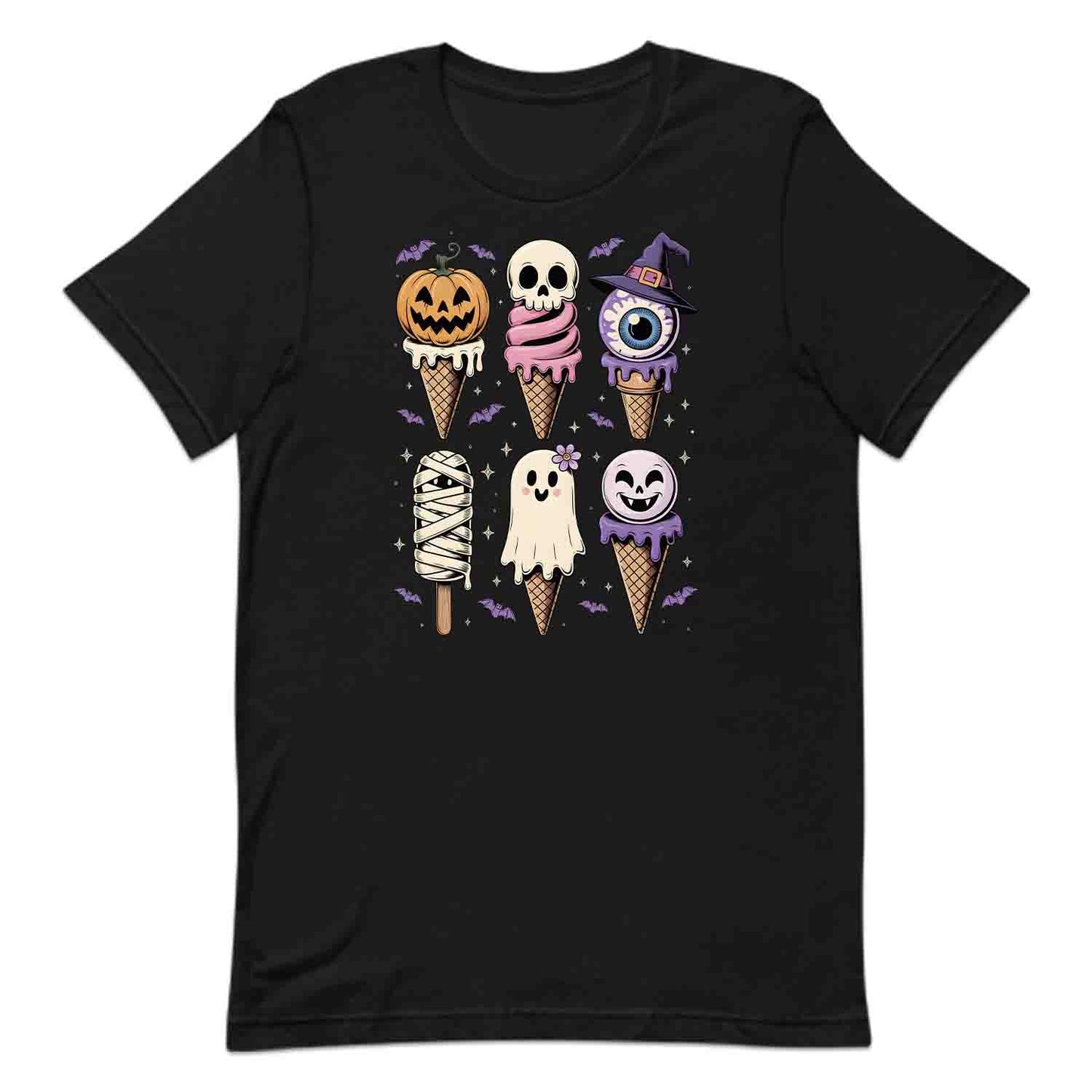 Cute Halloween Ice Cream T-Shirt, Spooky Treats Sweatshirt, Kawaii Candy Hoodie | PRODUCT CODE: CTYHANLSCM
