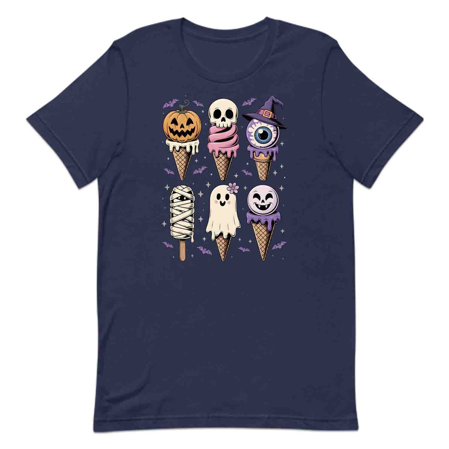 Cute Halloween Ice Cream T-Shirt, Spooky Treats Sweatshirt, Kawaii Candy Hoodie | PRODUCT CODE: CTYHANLSCM