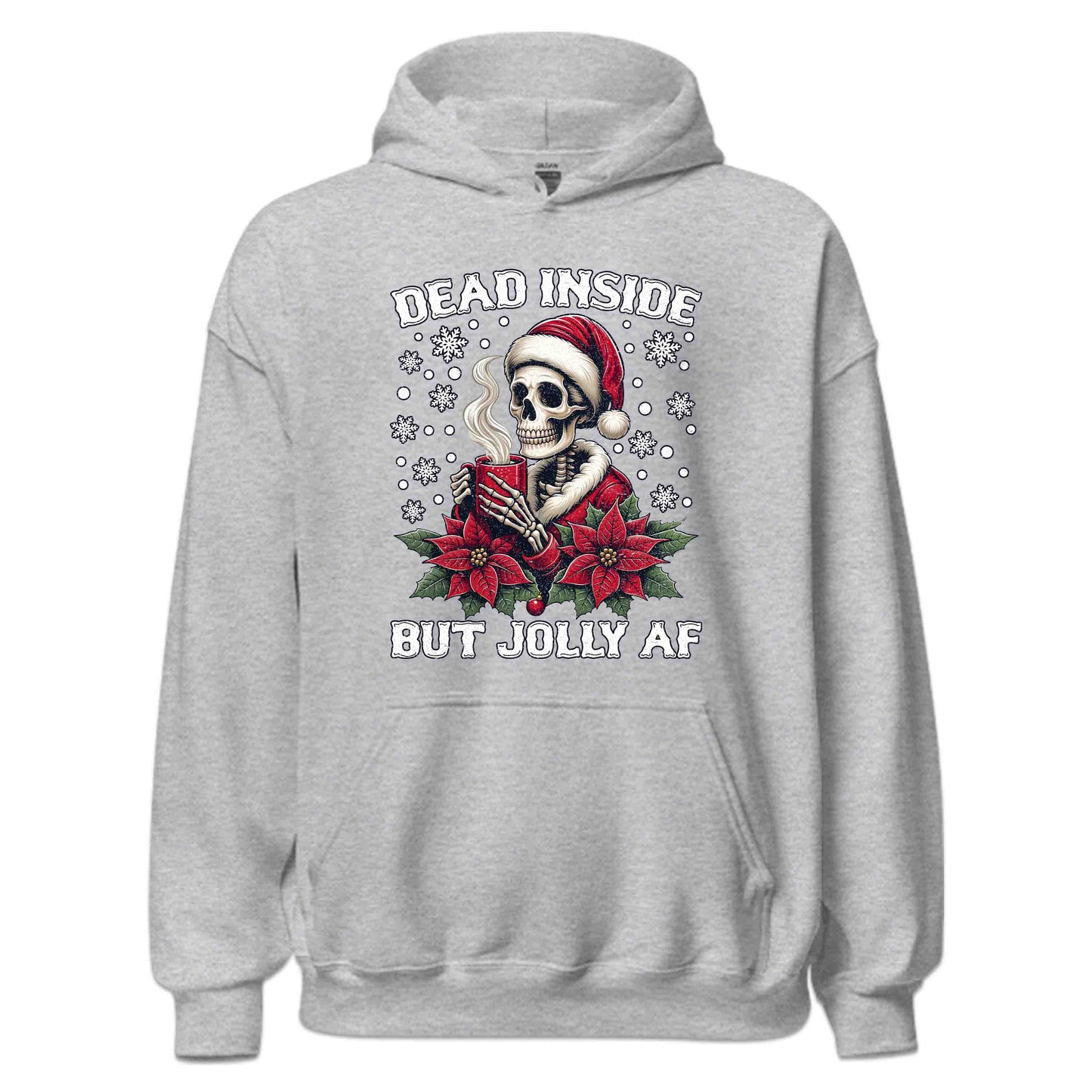 Christmas Dead Inside But Jolly AF Gothic Skeleton Dark Humor Xmas | PRODUCT CODE: DANSEBTJLYFAC