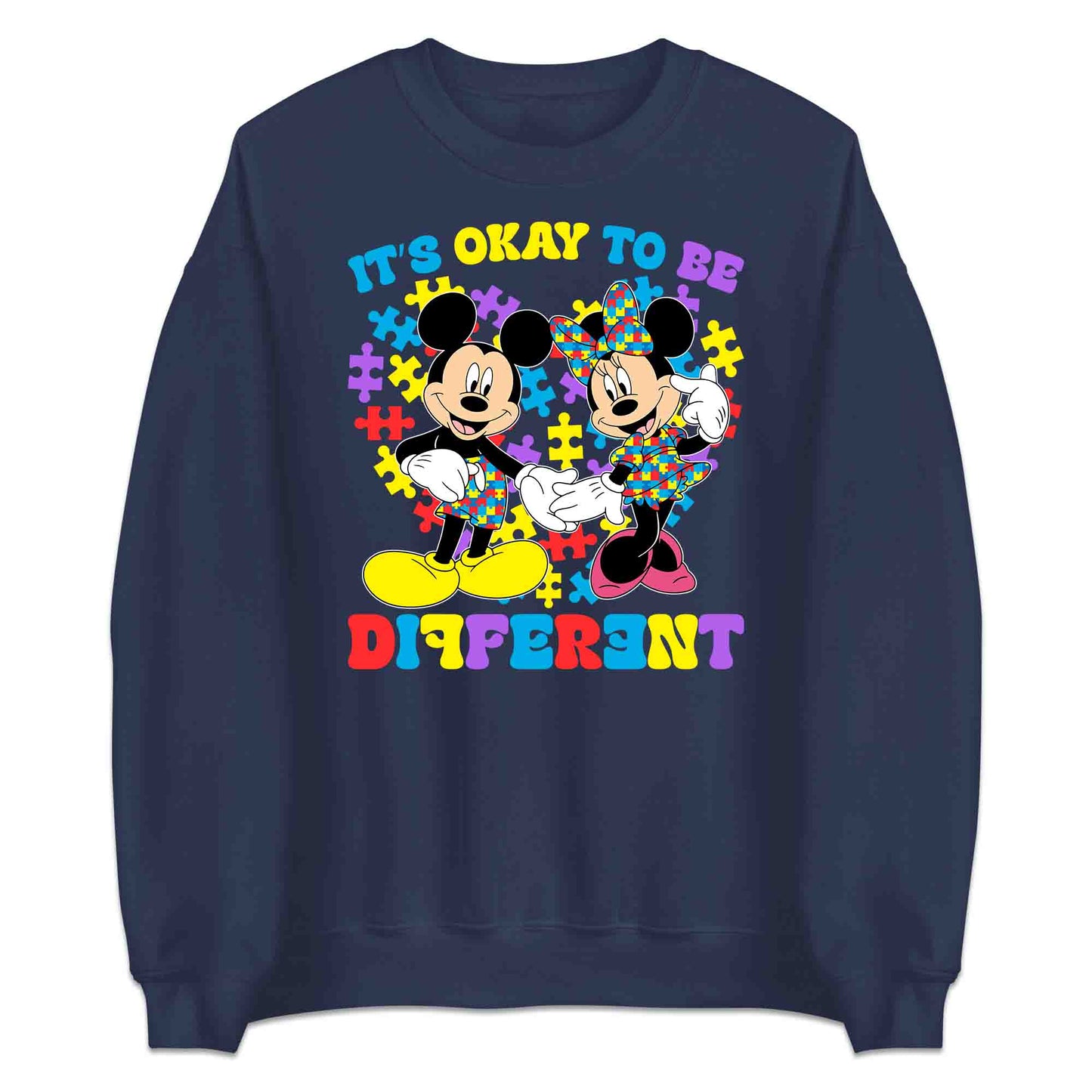 Disney Autism Awareness T-Shirt | Puzzle Piece Jumper | Inclusive Mickey & Minnie Hoodie | PRODUCT CODE: DASDMNBWER