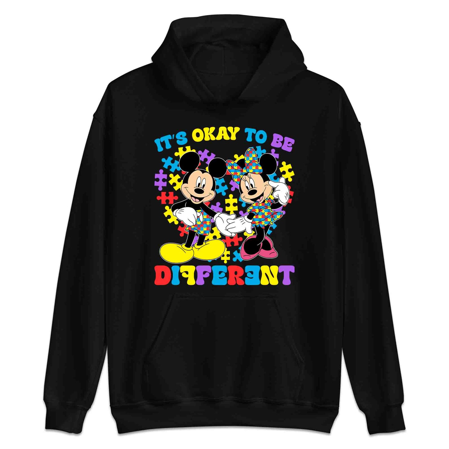 Disney Autism Awareness T-Shirt | Puzzle Piece Jumper | Inclusive Mickey & Minnie Hoodie | PRODUCT CODE: DASDMNBWER