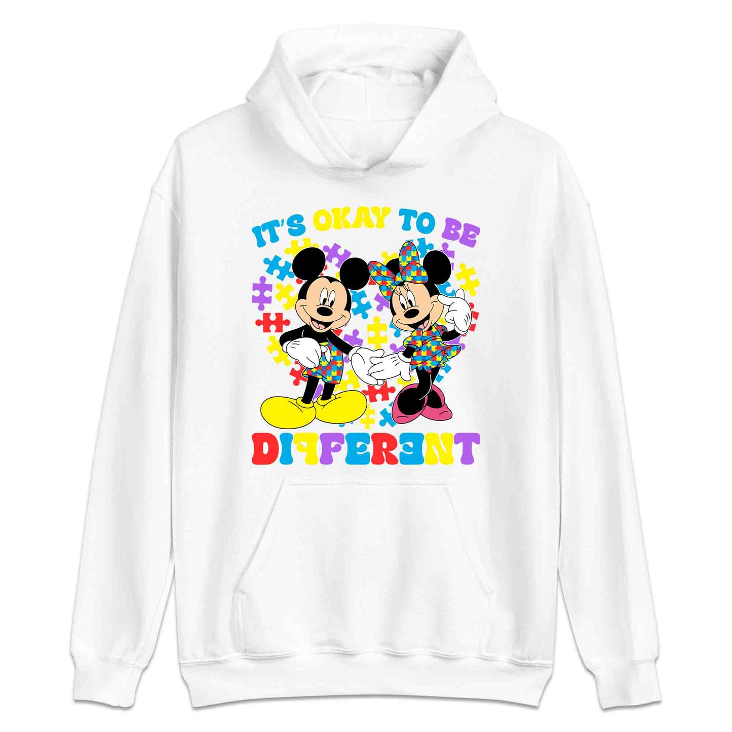 Disney Autism Awareness T-Shirt | Puzzle Piece Jumper | Inclusive Mickey & Minnie Hoodie | PRODUCT CODE: DASDMNBWER