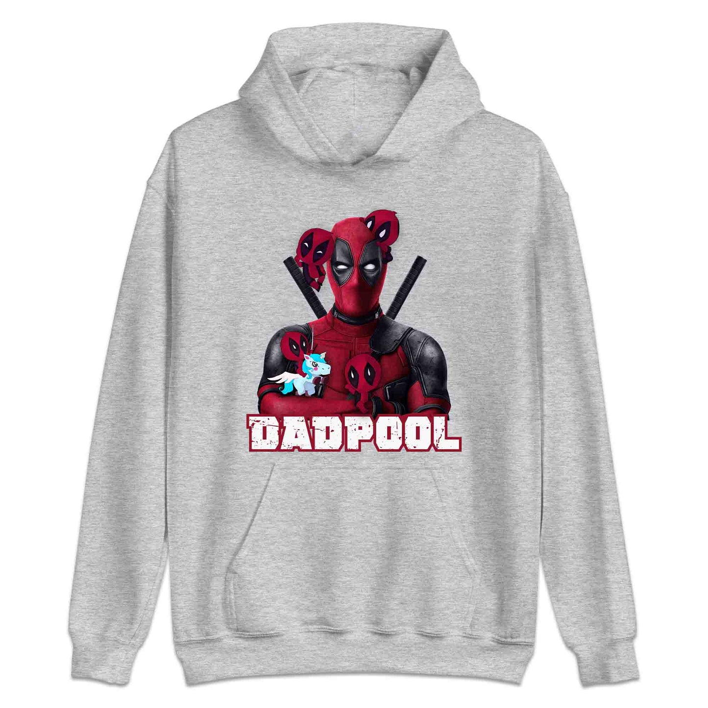 Dadpool Dad T-Shirt, Jumper & Hoodie – Funny Marvel Parody with Baby Deadpools & Unicorn, Superhero Father’s Day Gift | PRODUCT CODE: DBSDFKZX