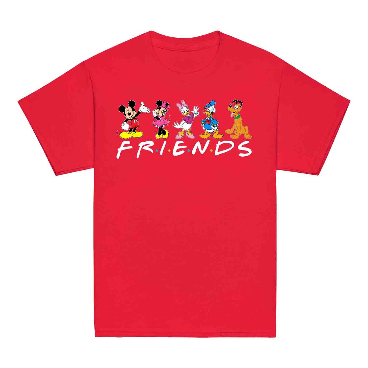 Disney Friends Kids T-Shirt | Mickey, Minnie, Donald, Daisy & Pluto Jumper | Disney Trip Hoodie | PRODUCT CODE: DFRSNCUROW