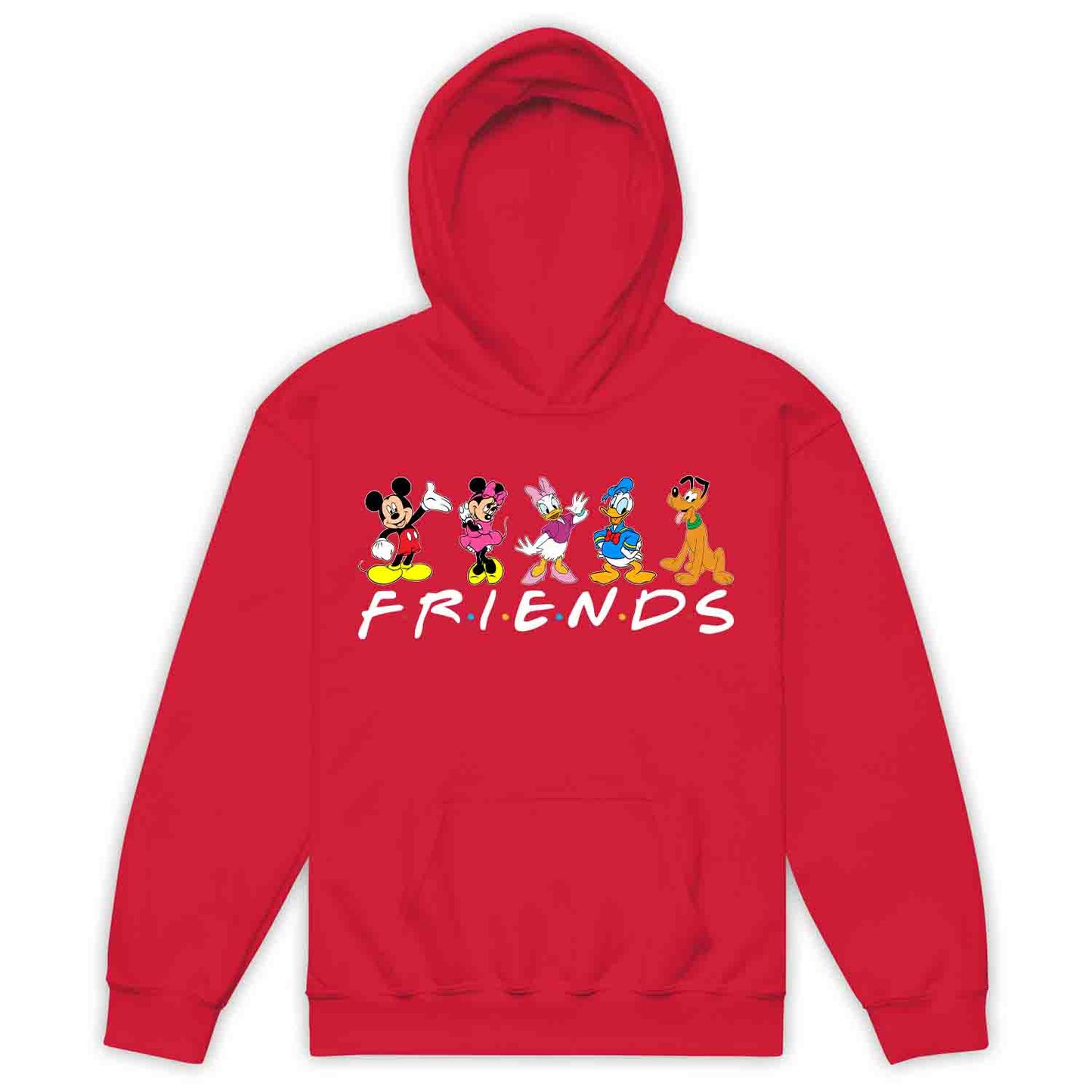 Disney Friends Kids T-Shirt | Mickey, Minnie, Donald, Daisy & Pluto Jumper | Disney Trip Hoodie | PRODUCT CODE: DFRSNCUROW