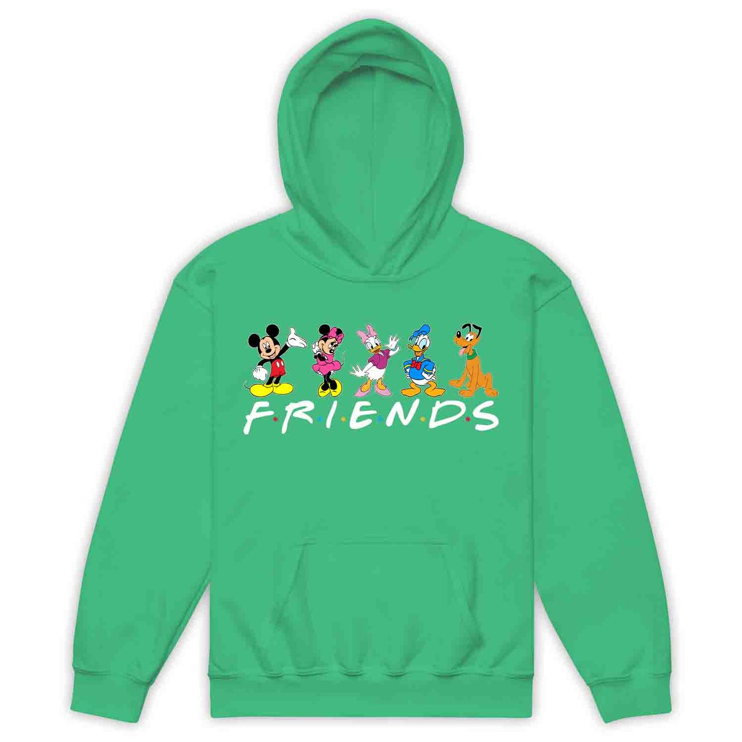Disney Friends Kids T-Shirt | Mickey, Minnie, Donald, Daisy & Pluto Jumper | Disney Trip Hoodie | PRODUCT CODE: DFRSNCUROW