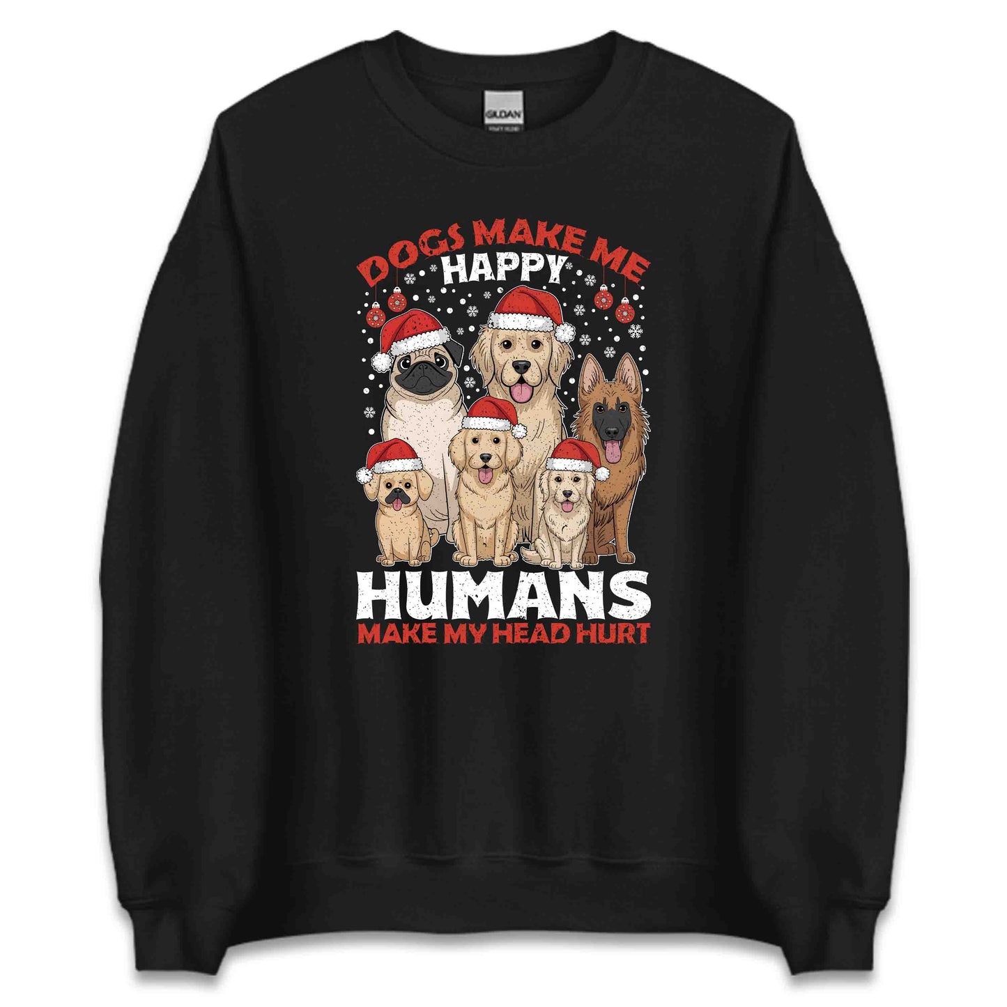 Christmas Santa Dogs Xmas Dog Lover Cozy Holiday | PRODUCT CODE: DGSCHRMKPYN