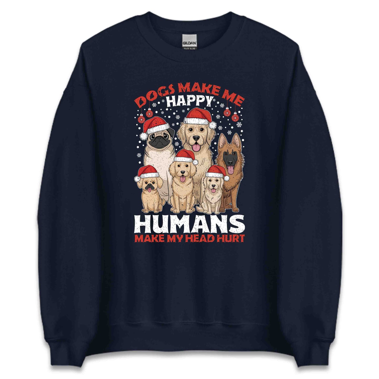 Christmas Santa Dogs Xmas Dog Lover Cozy Holiday | PRODUCT CODE: DGSCHRMKPYN