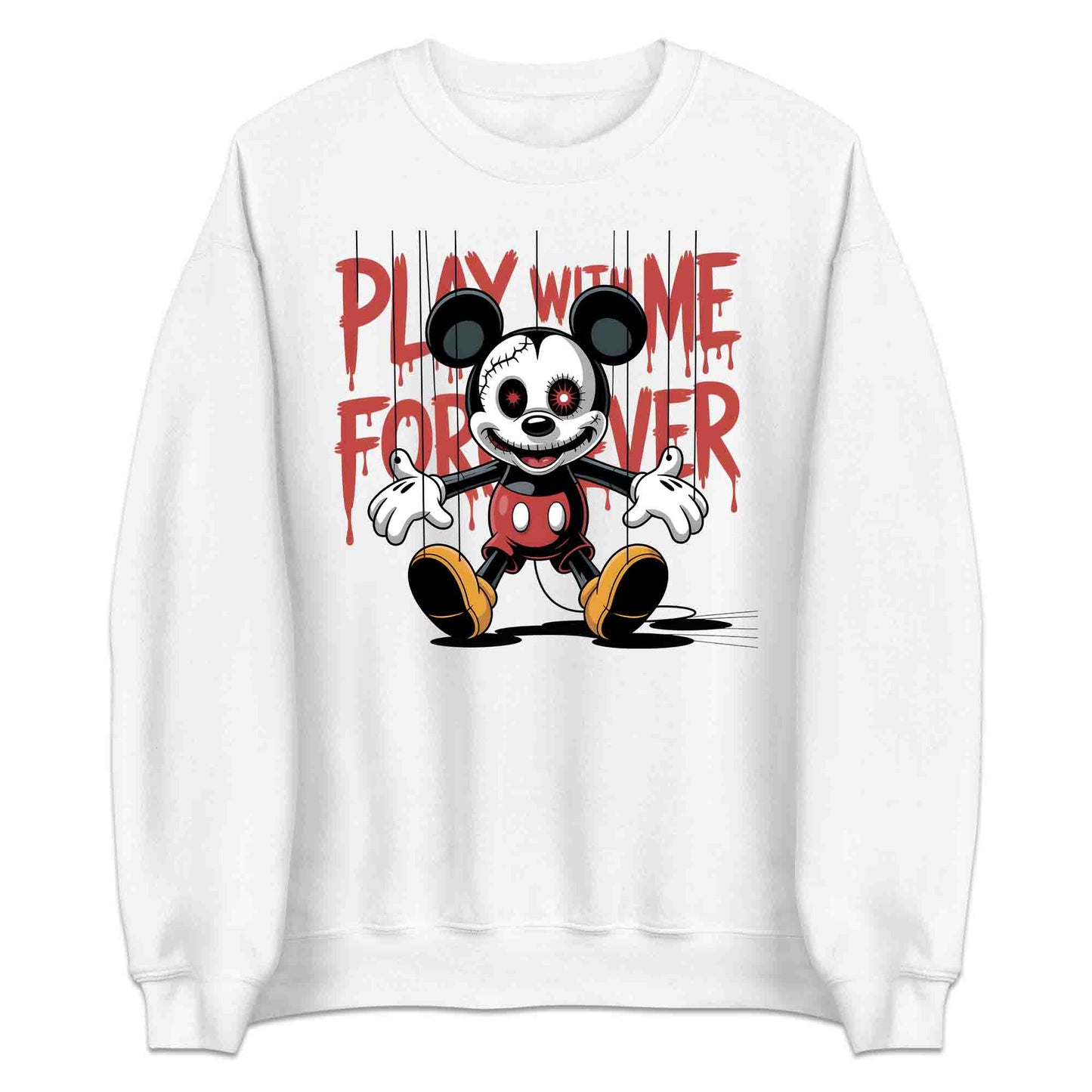Disney Mickey Mouse Puppet Strings T-Shirt, Horror Cartoon Sweatshirt, Disney Halloween Hoodie | PRODUCT CODE: DHMWERXA