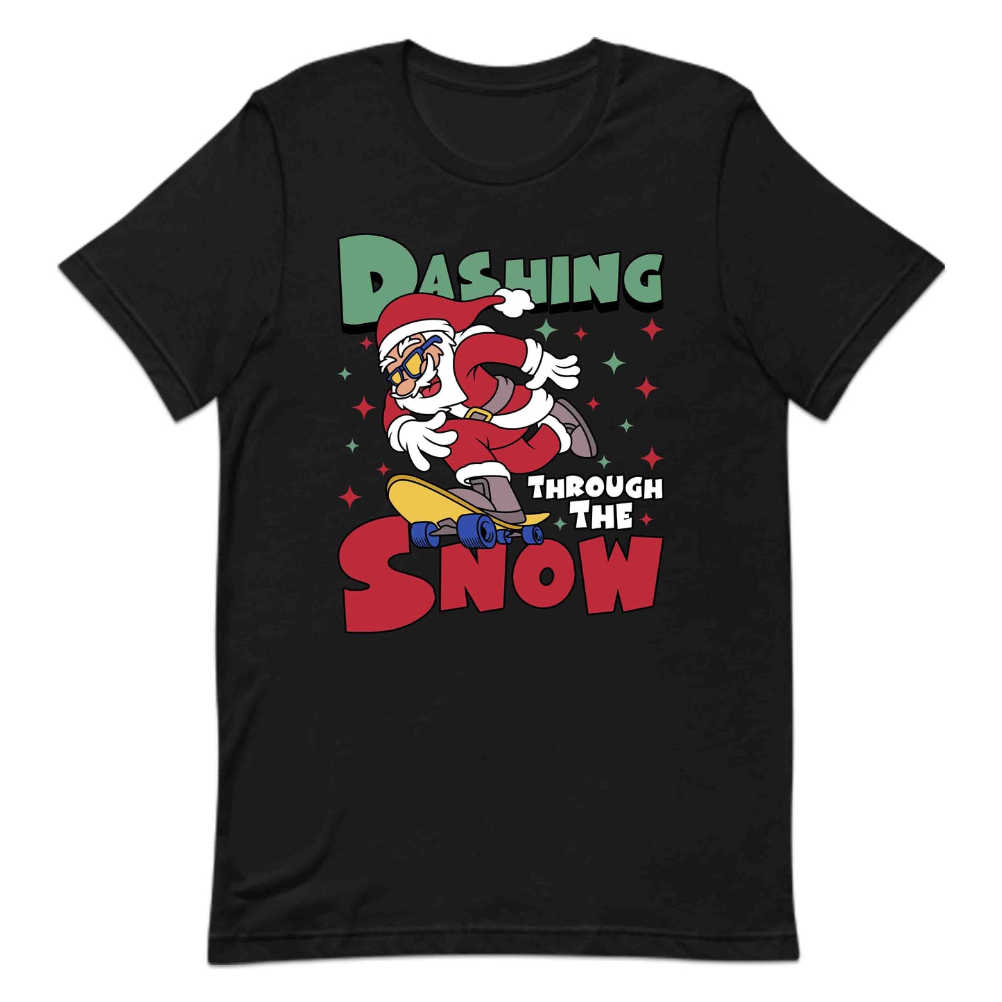 Christmas Dashing Through the Snow Xmas Skateboard Santa | PRODUCT CODE: DHSTHGHNWSA