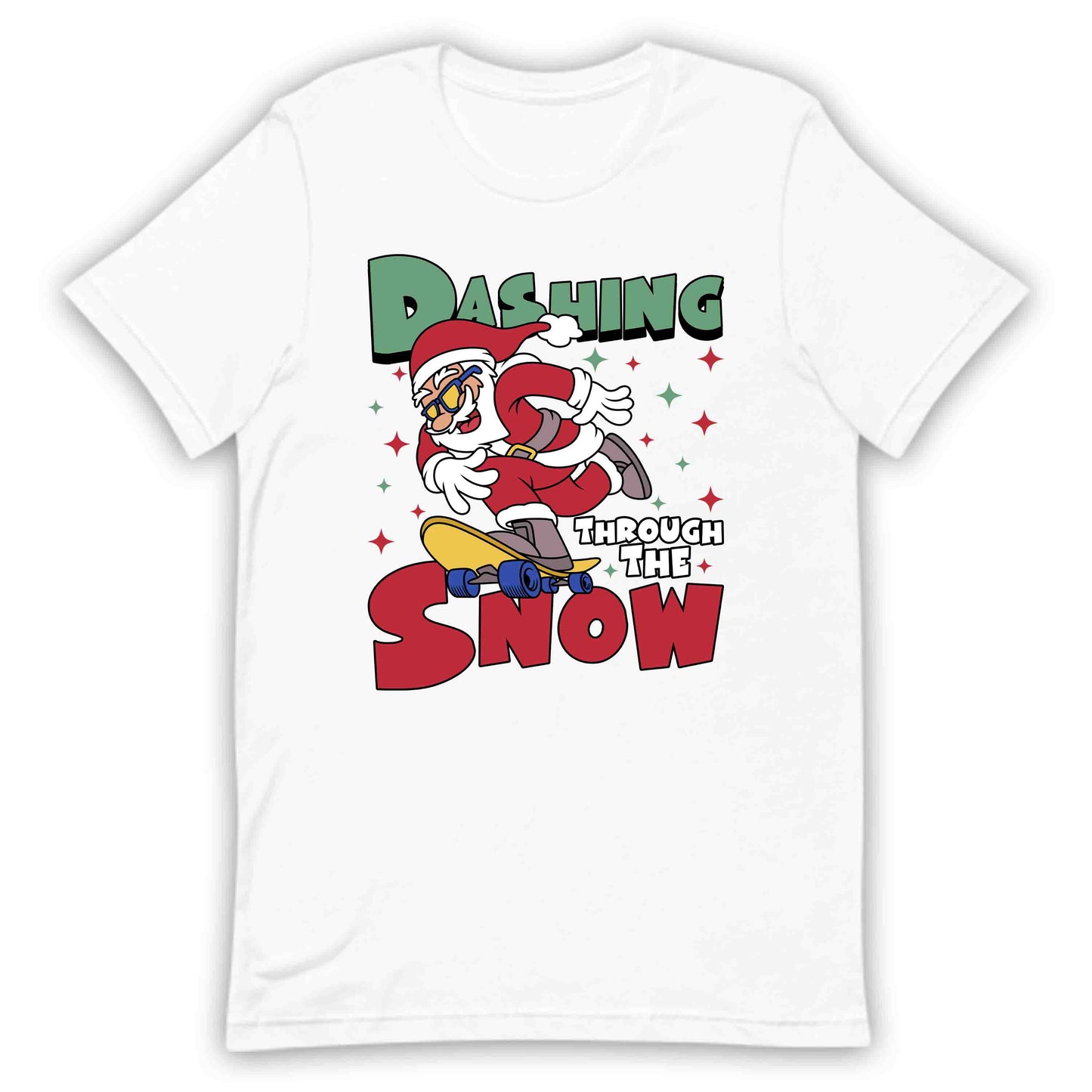 Christmas Dashing Through the Snow Xmas Skateboard Santa | PRODUCT CODE: DHSTHGHNWSA
