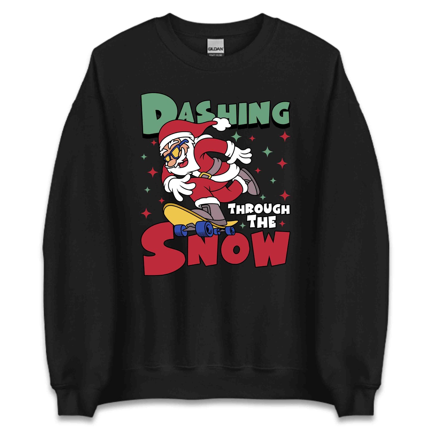 Christmas Dashing Through the Snow Xmas Skateboard Santa | PRODUCT CODE: DHSTHGHNWSA