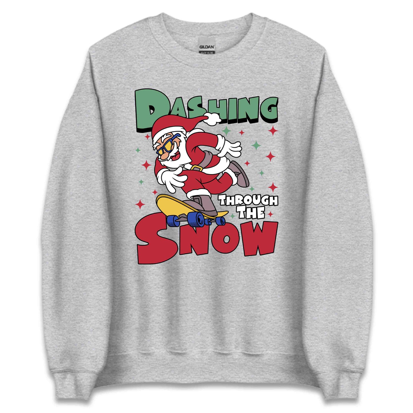 Christmas Dashing Through the Snow Xmas Skateboard Santa | PRODUCT CODE: DHSTHGHNWSA