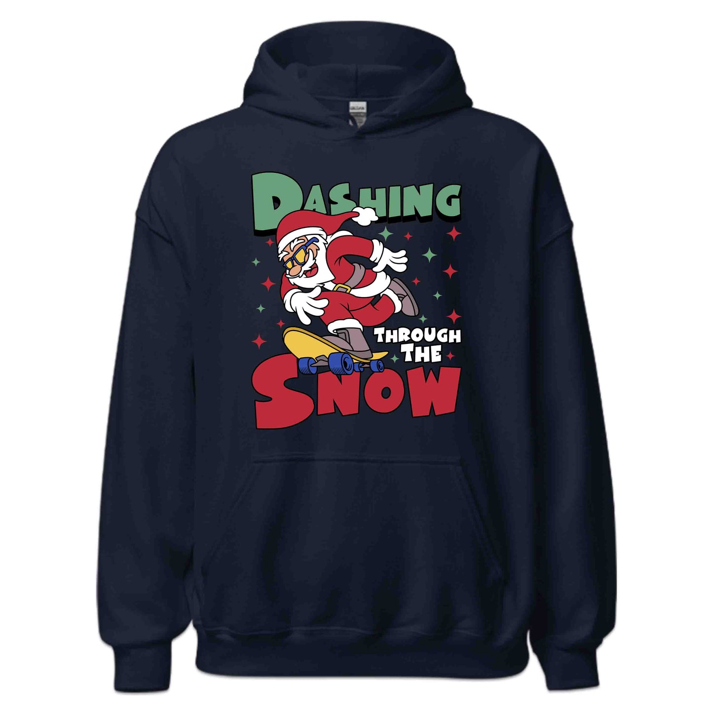Christmas Dashing Through the Snow Xmas Skateboard Santa | PRODUCT CODE: DHSTHGHNWSA