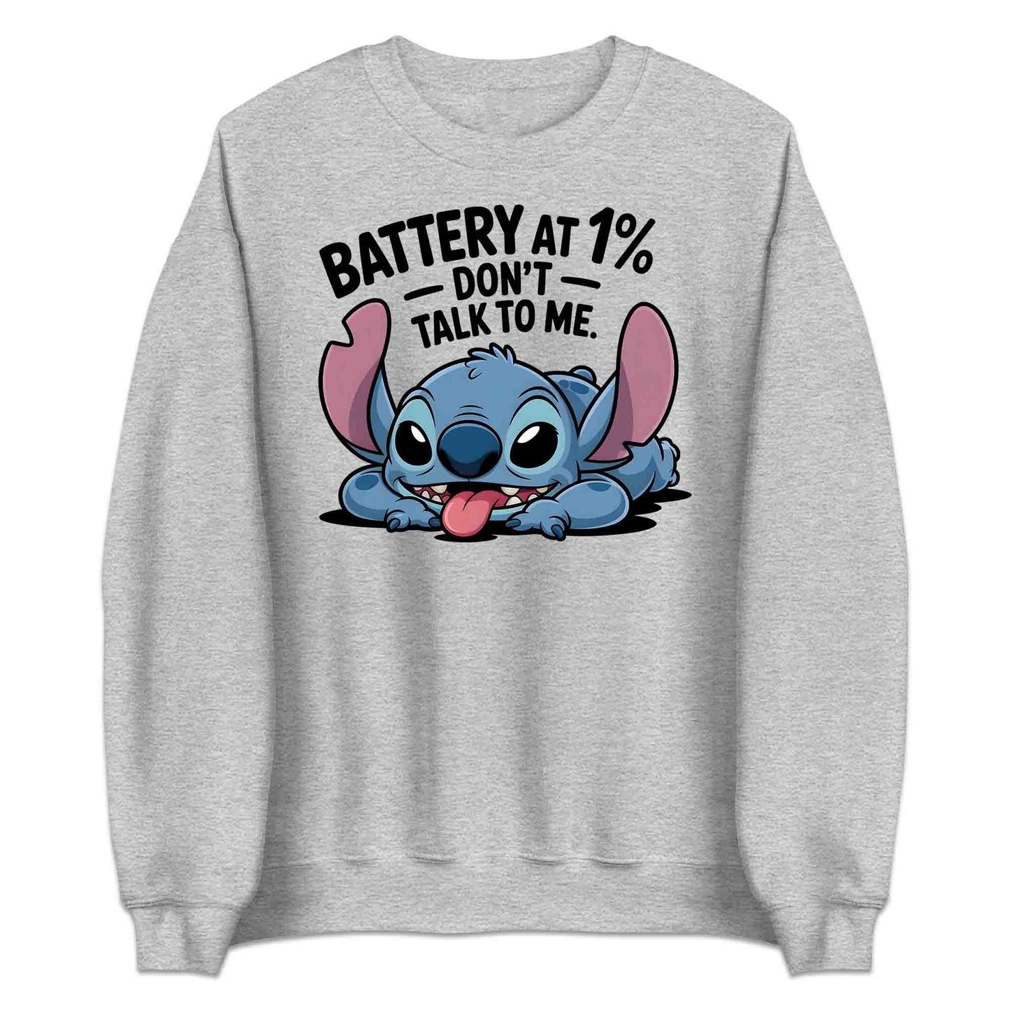Disney Lilo & Stitch Battery at 1% T-Shirt, Funny Introvert Sweatshirt, Sarcastic Disney Hoodie | PRODUCT CODE: DJSADLKWLV