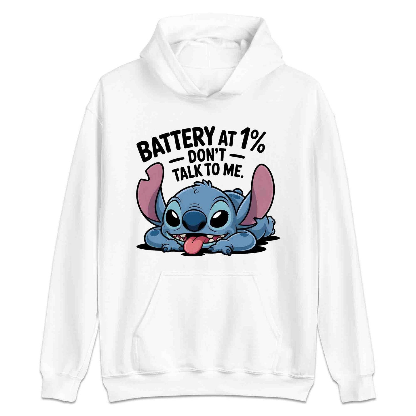 Disney Lilo & Stitch Battery at 1% T-Shirt, Funny Introvert Sweatshirt, Sarcastic Disney Hoodie | PRODUCT CODE: DJSADLKWLV