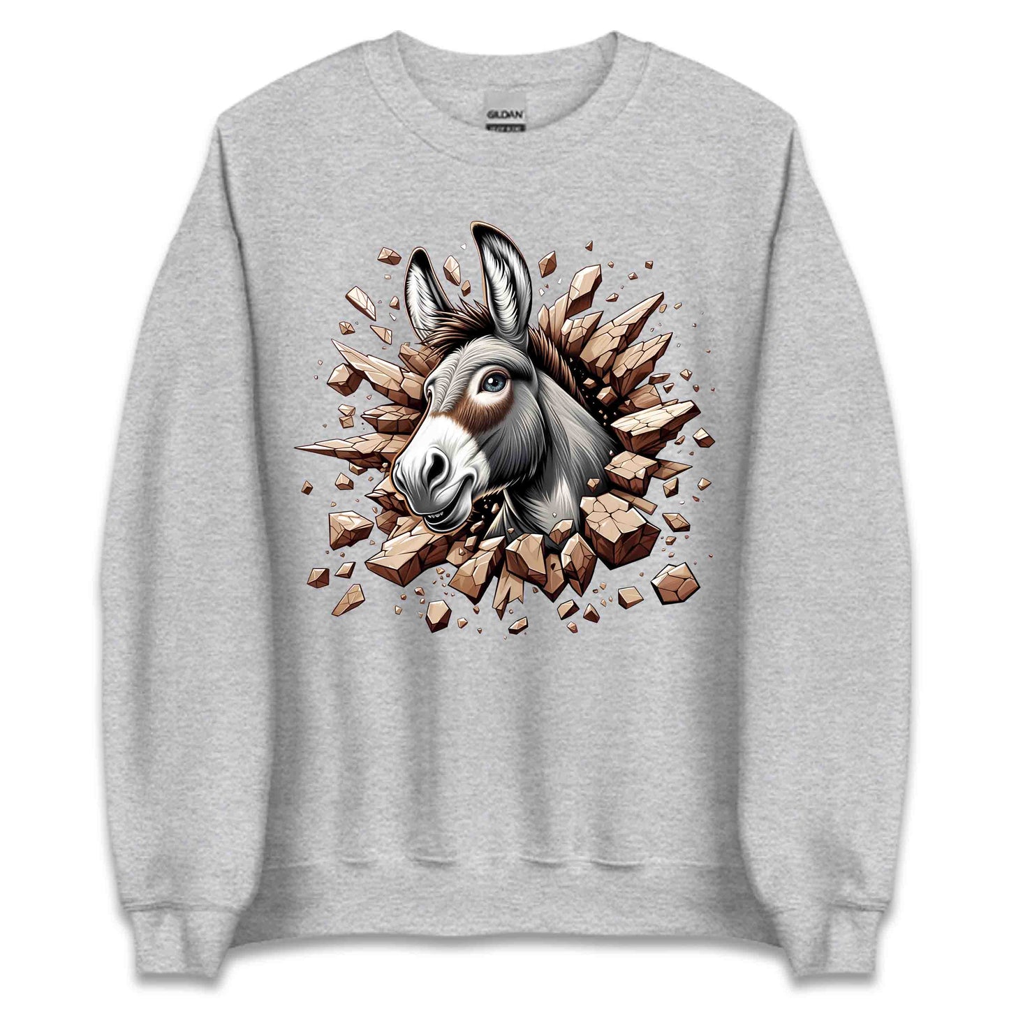 Donkey Breaking Through Wall 3D Realistic Donkey | PRODUCT CODE: DKBRWLAFMNDT