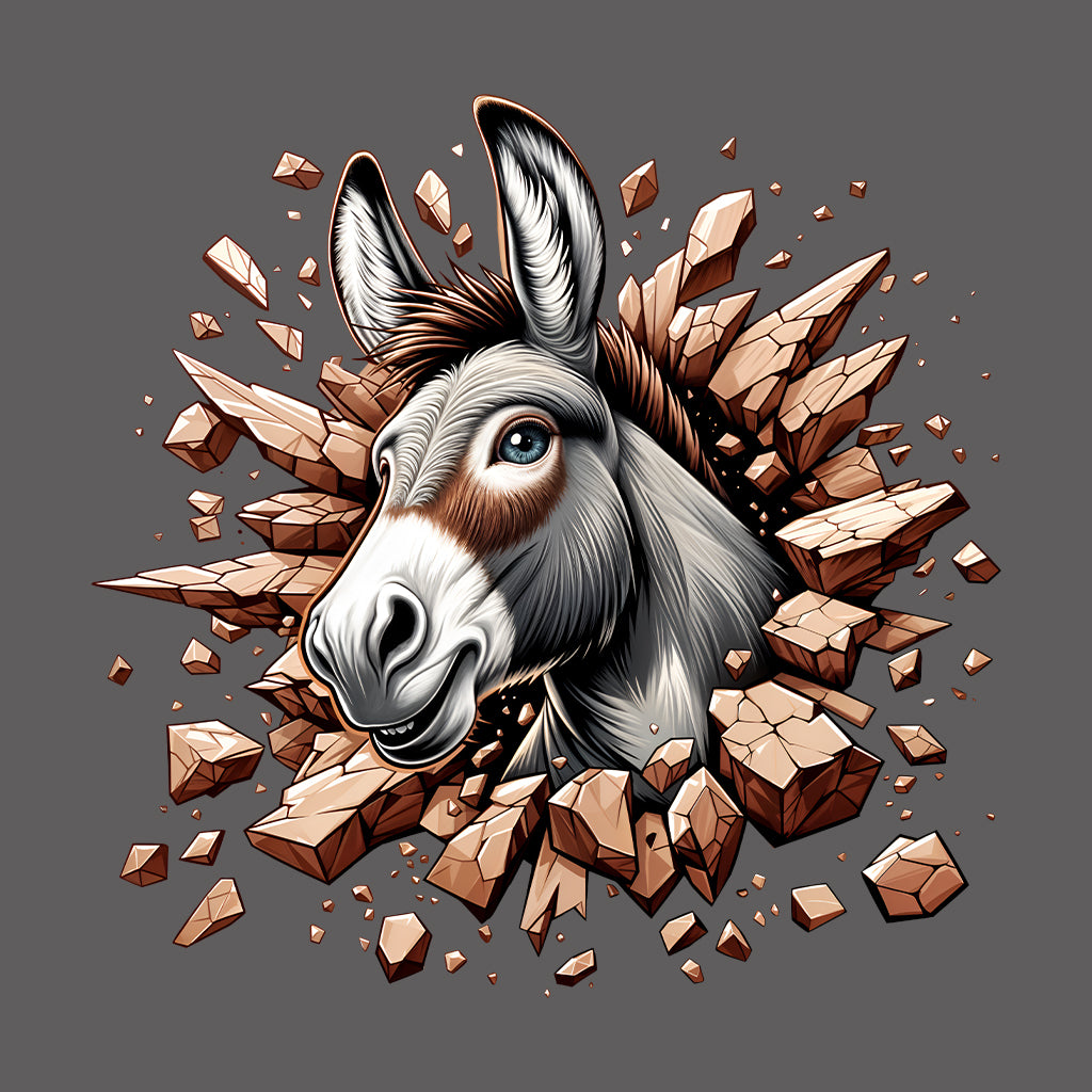 Donkey Breaking Through Wall 3D Realistic Donkey | PRODUCT CODE: DKBRWLAFMNDT